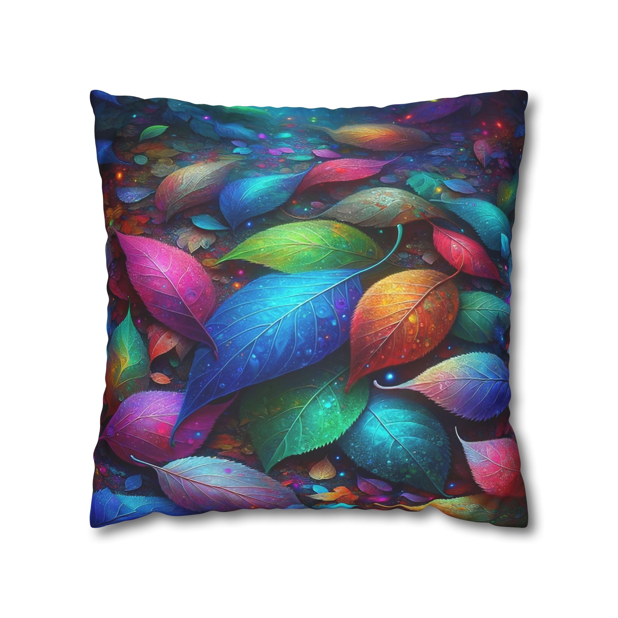 Magical, colourful leaves  - Suede Square Pillowcase
