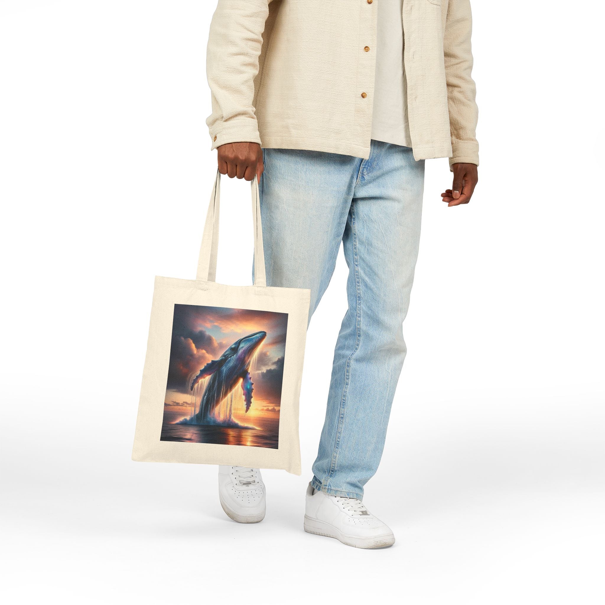 Whale Art - Cotton Canvas Tote Bag