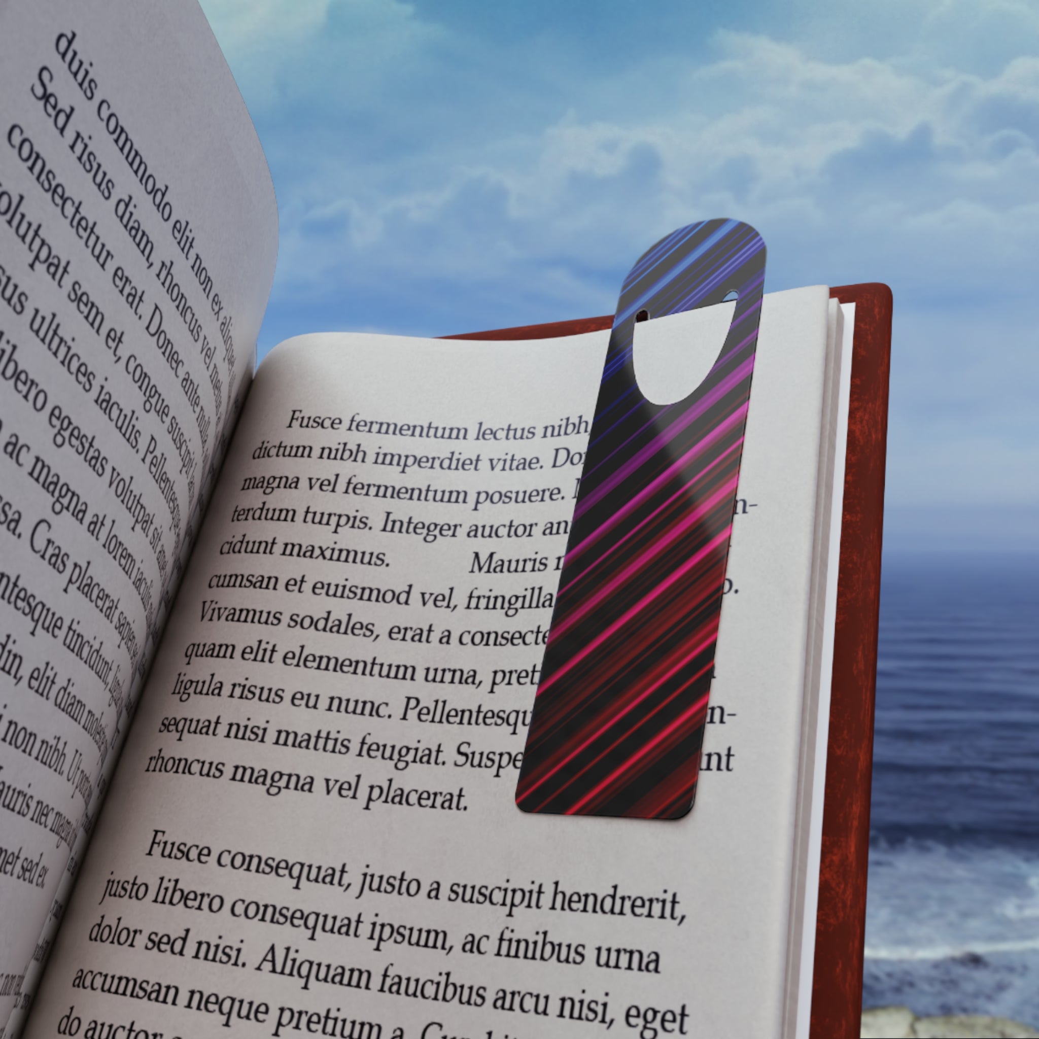 Neon, diagonal lines 1 - Bookmark