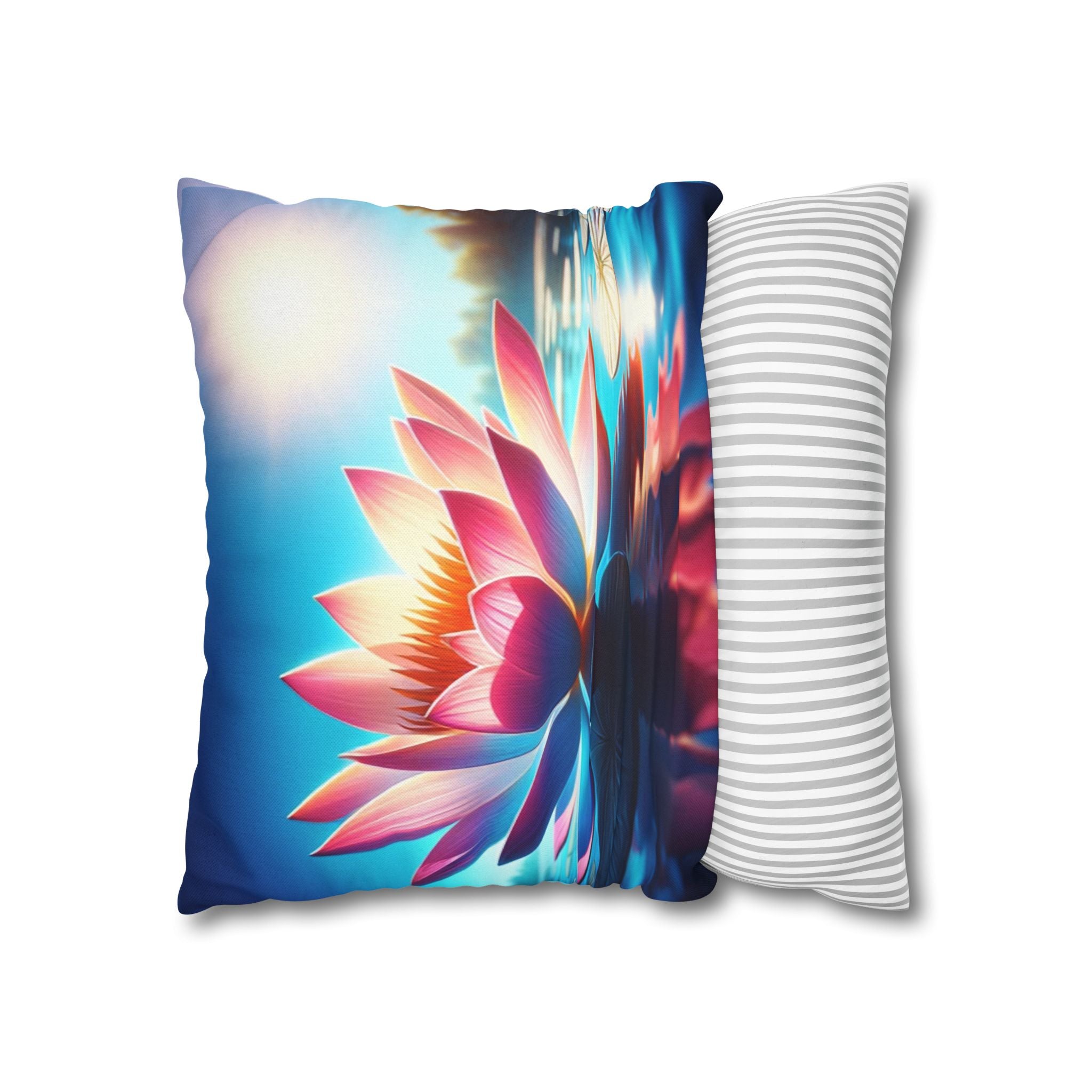 Big lotus flower - Polyester Square Pillowcase