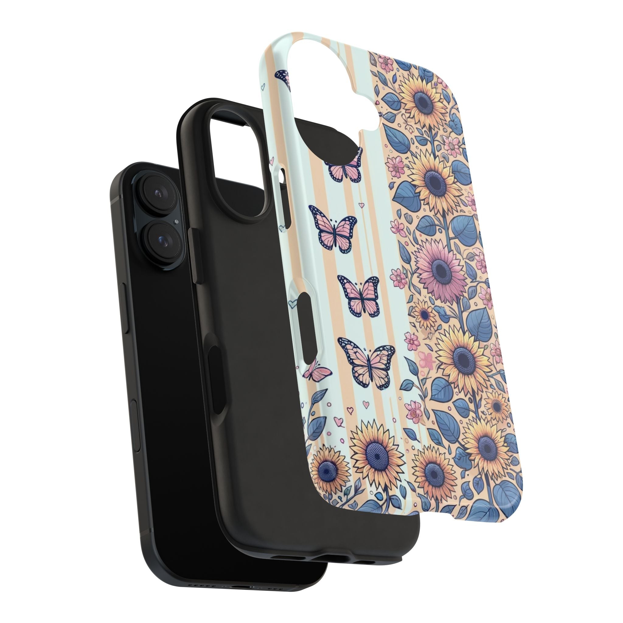 Butterflies and Sunflowers - Tough Phone Case