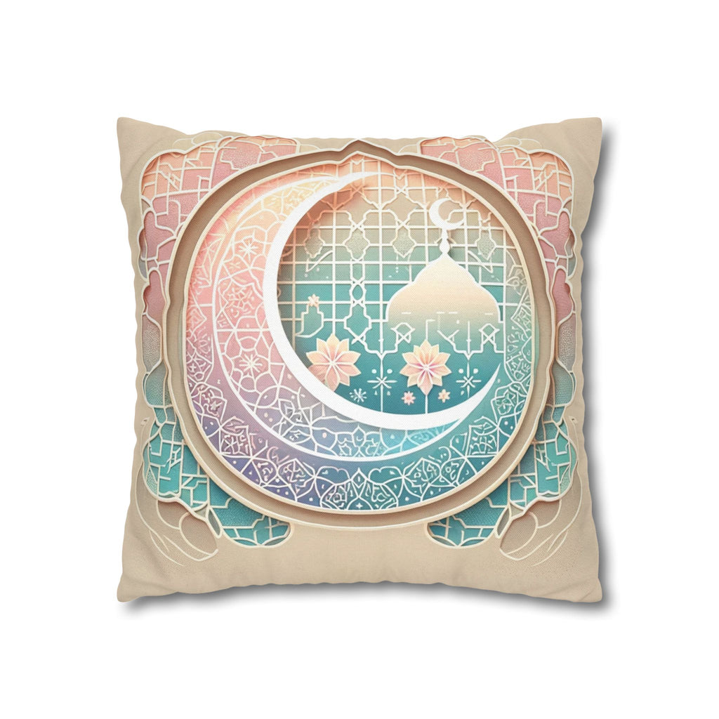 Islamic Art - peach coloured - Polyester Square Pillowcase