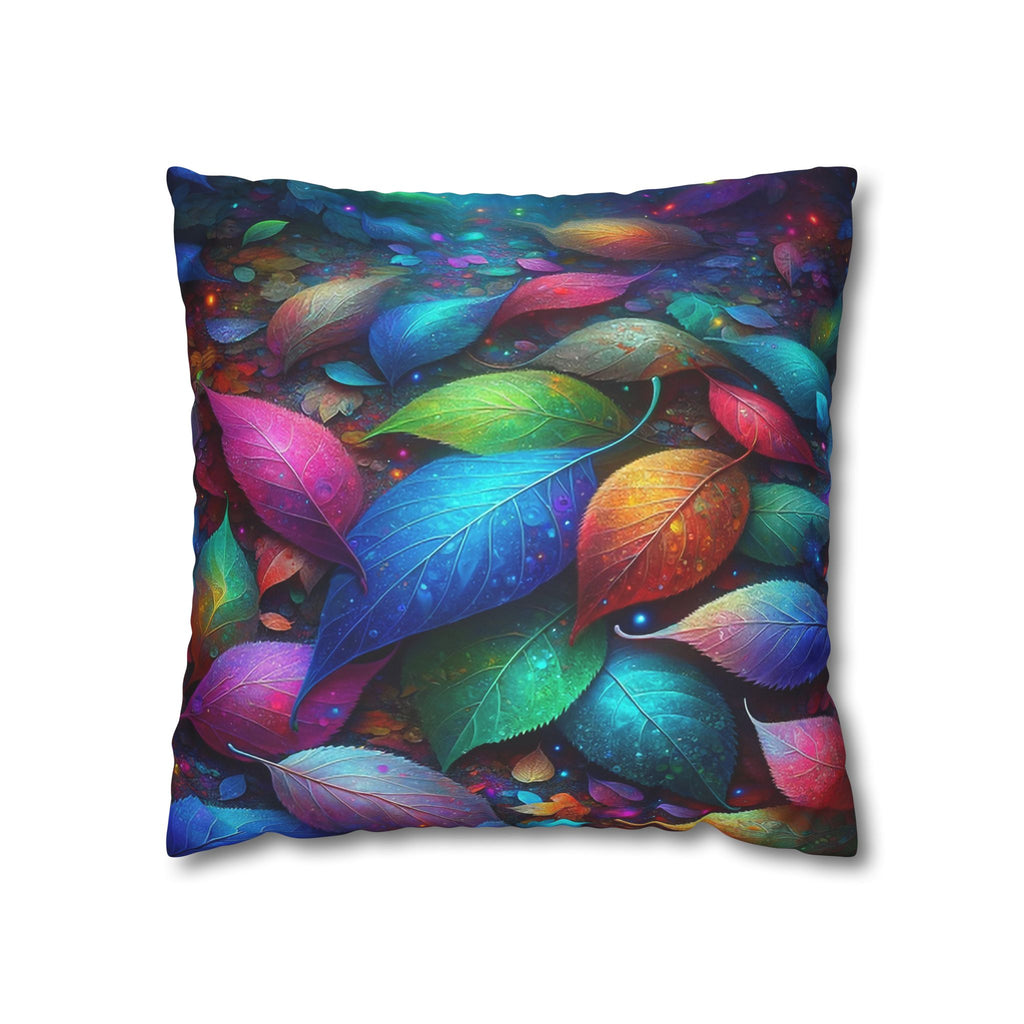 Magical, colourful leaves  - Suede Square Pillowcase
