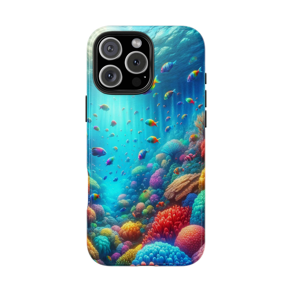 Coloured fish and coral reef - Tough Phone Case