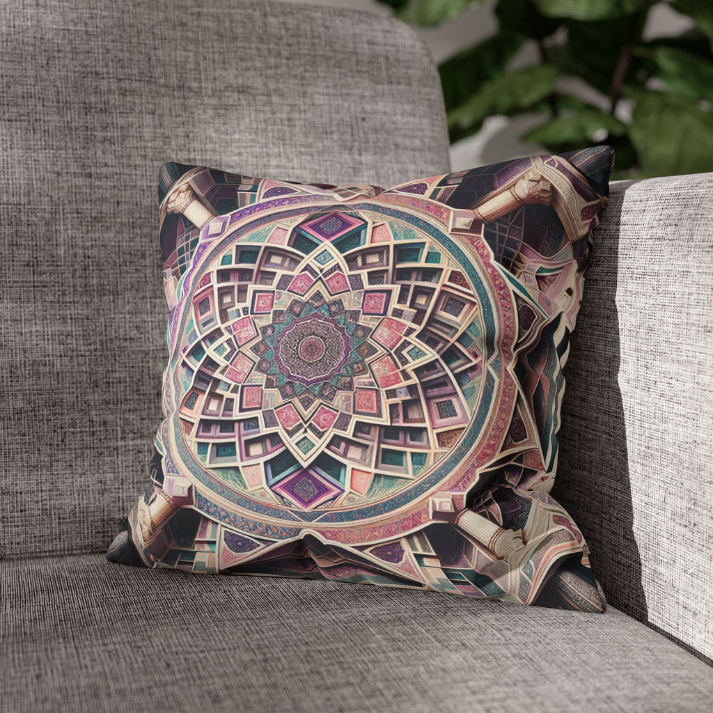 Persian Art (purple-grey) - Suede Square Pillowcase