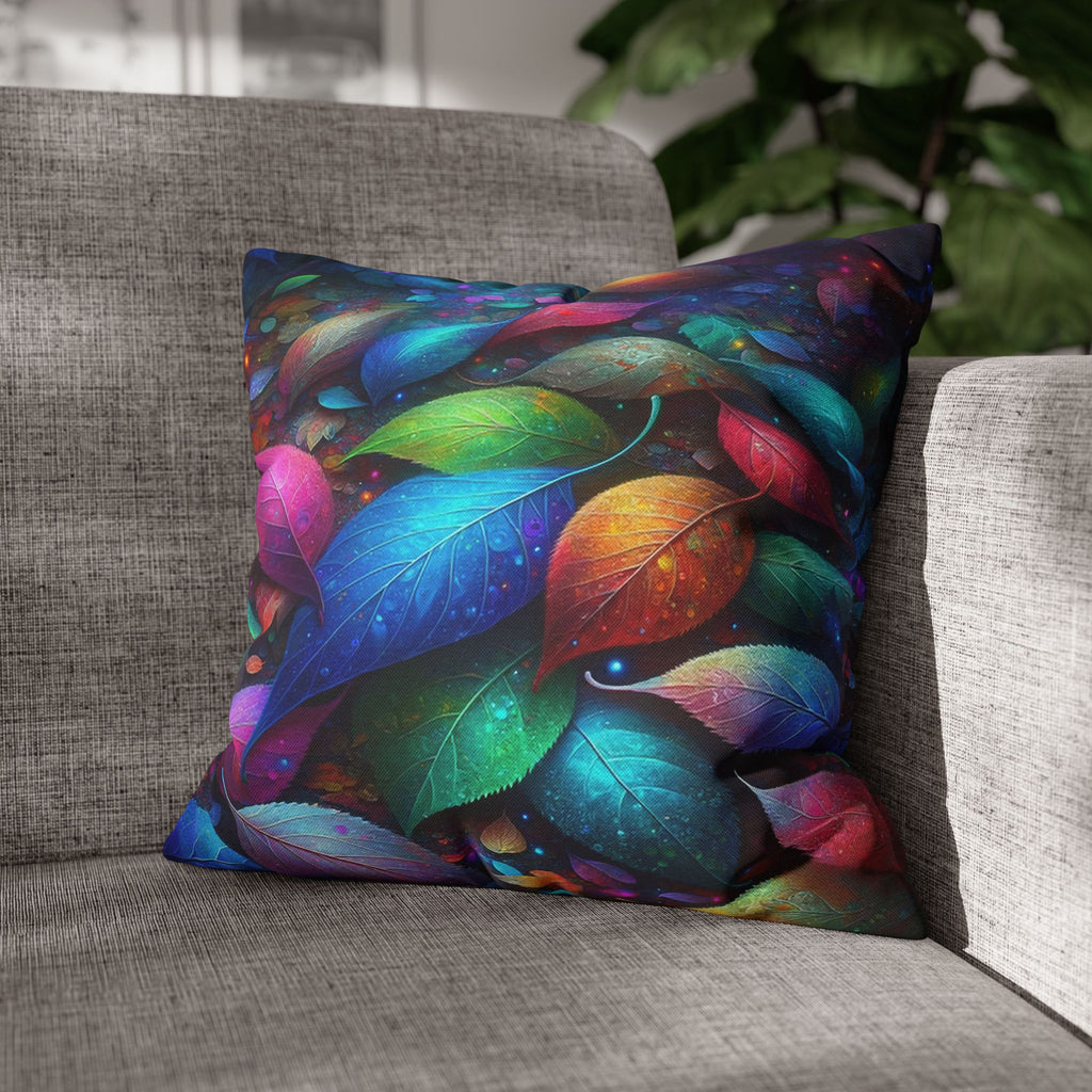 Magical, fantasy Leaves  - Polyester Square Pillowcase