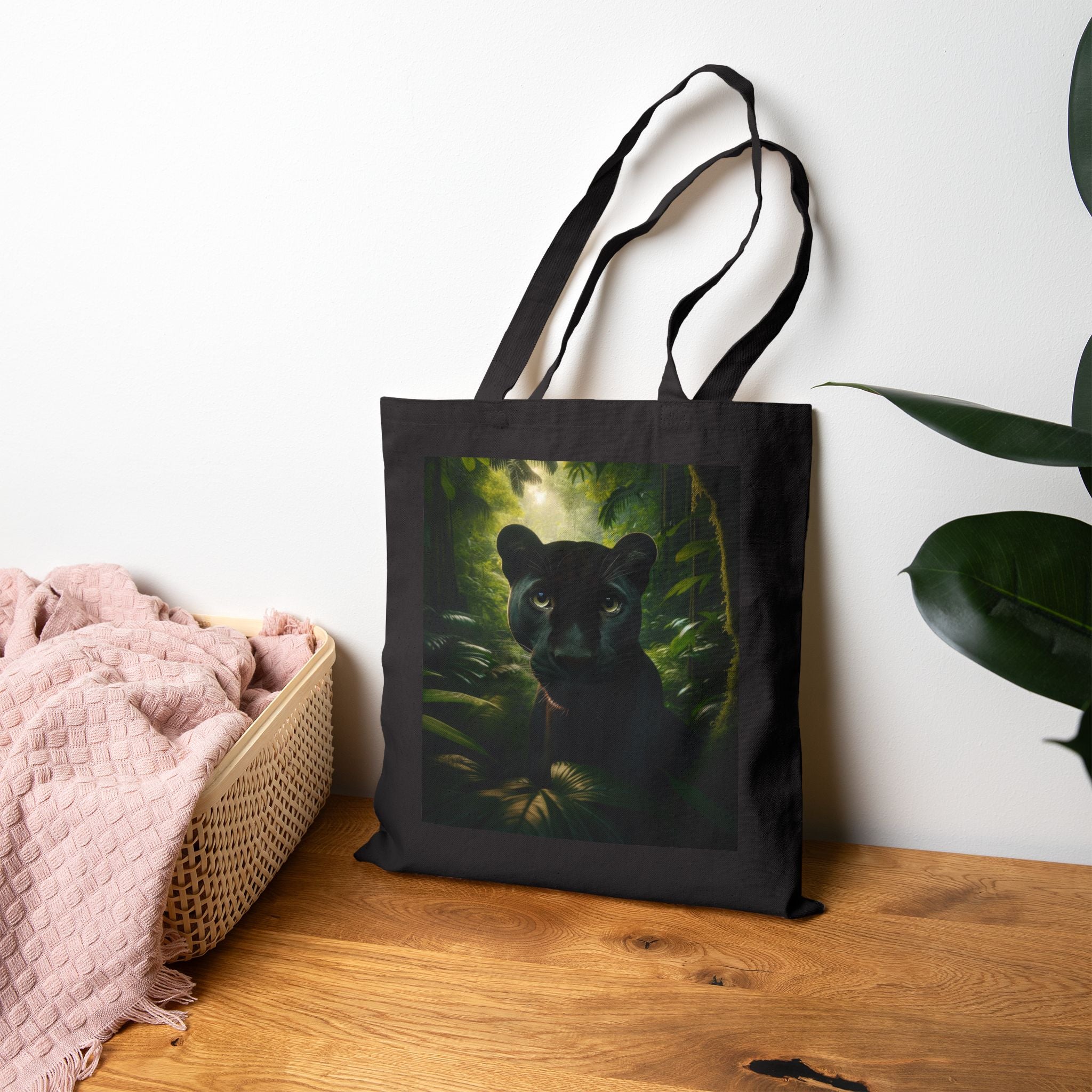 Mystical Panther - Cotton Canvas Tote Bag