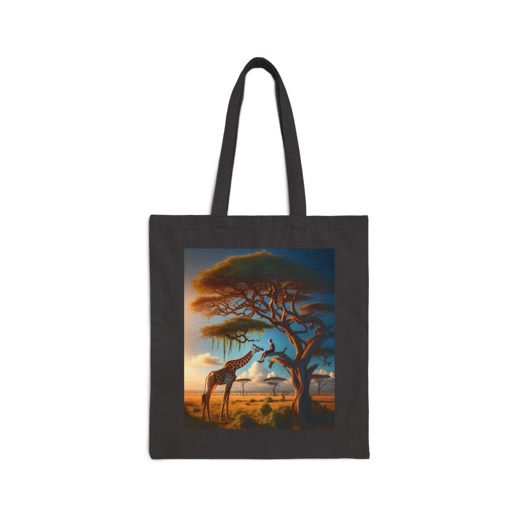African Sunset Giraffe - Cotton Canvas Tote Bag