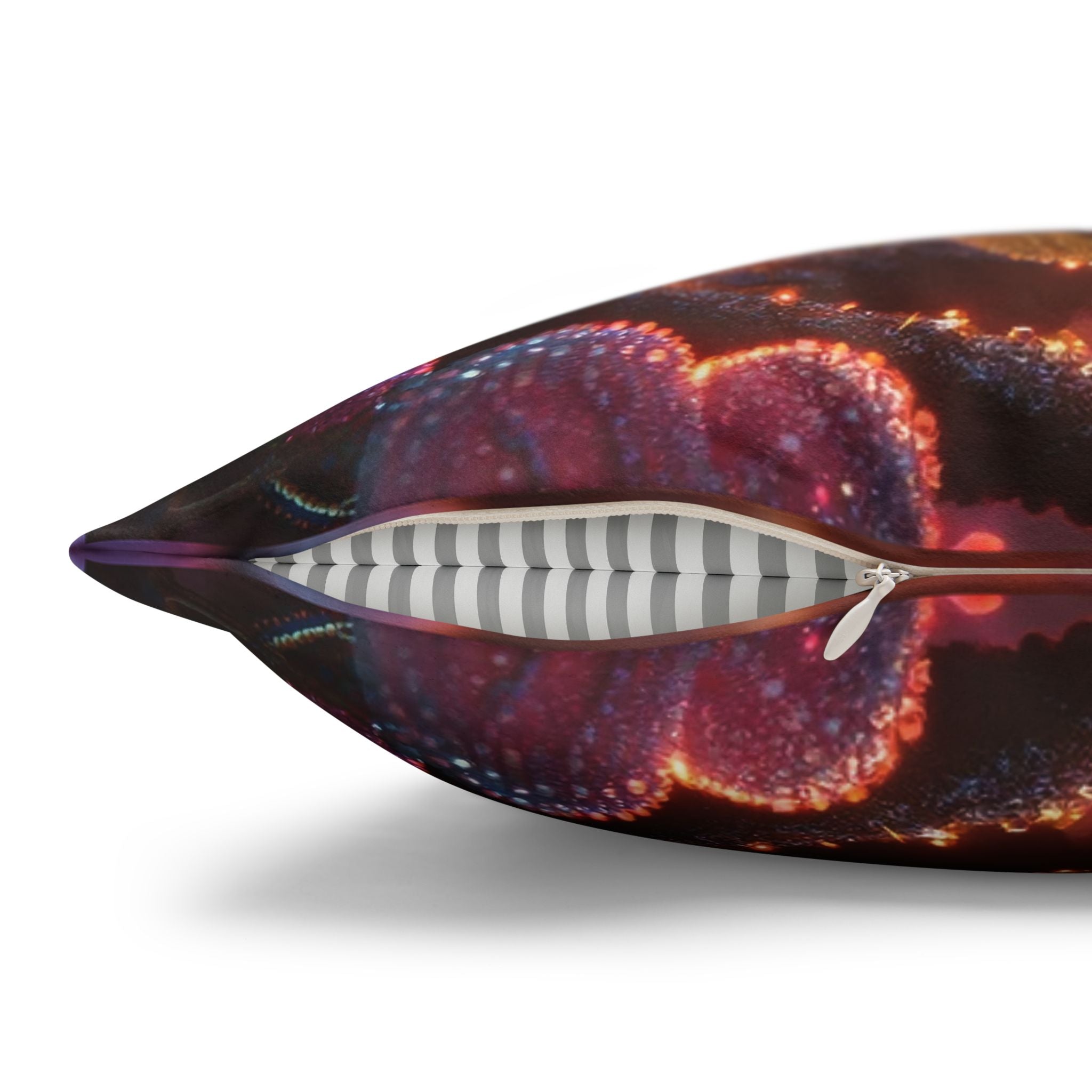 Pink diamond flowers - Suede Square Pillowcase