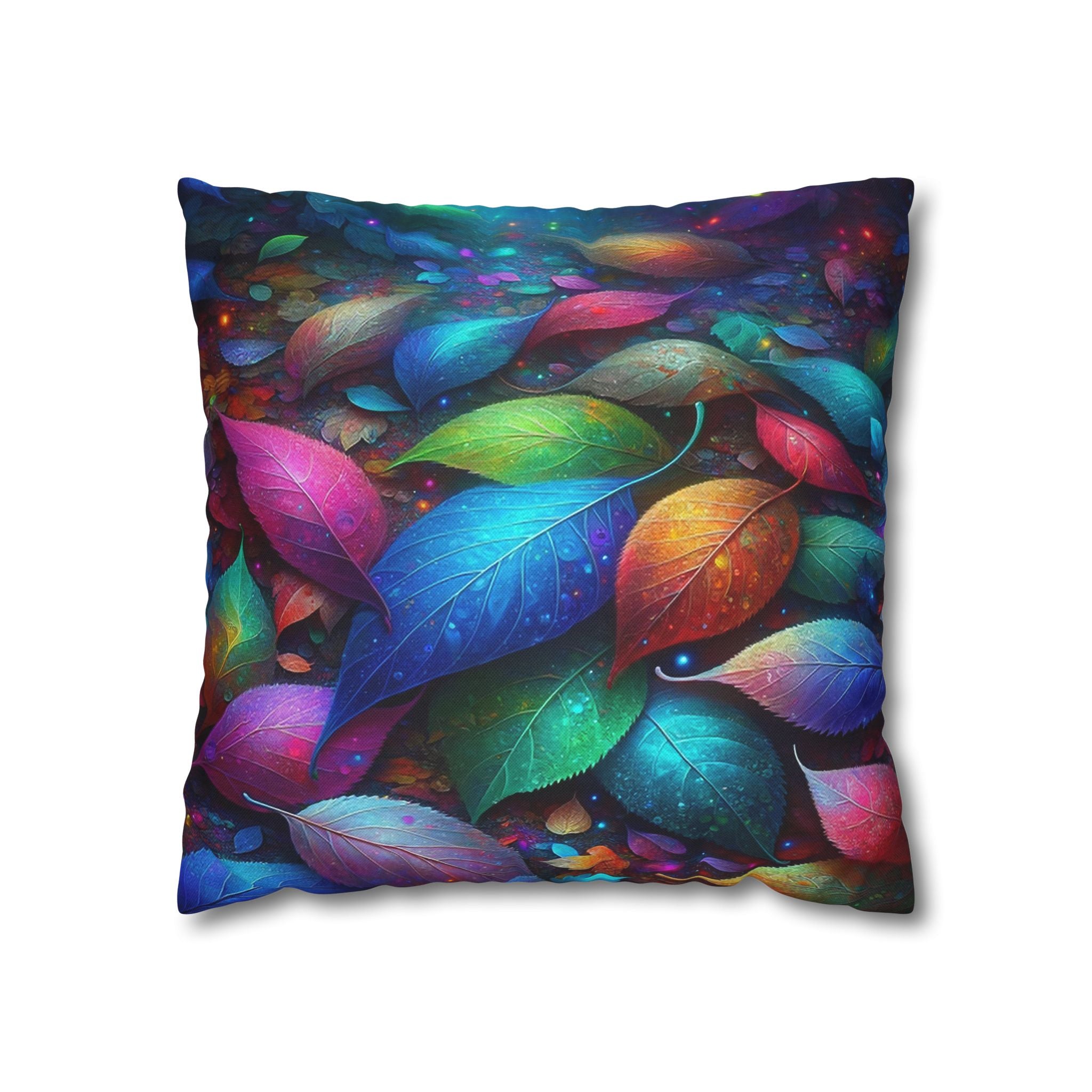 Magical, fantasy Leaves  - Polyester Square Pillowcase