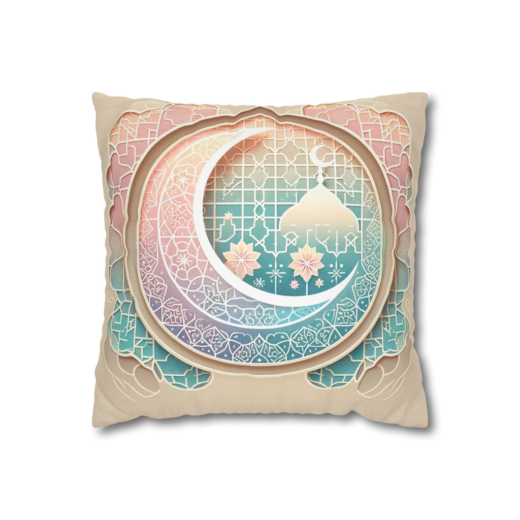 Islamic Art - peach coloured - Polyester Square Pillowcase