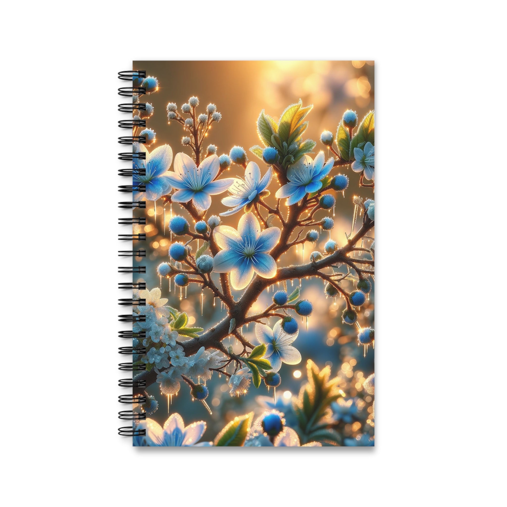 Blue white flowers (4) - Spiral Journal