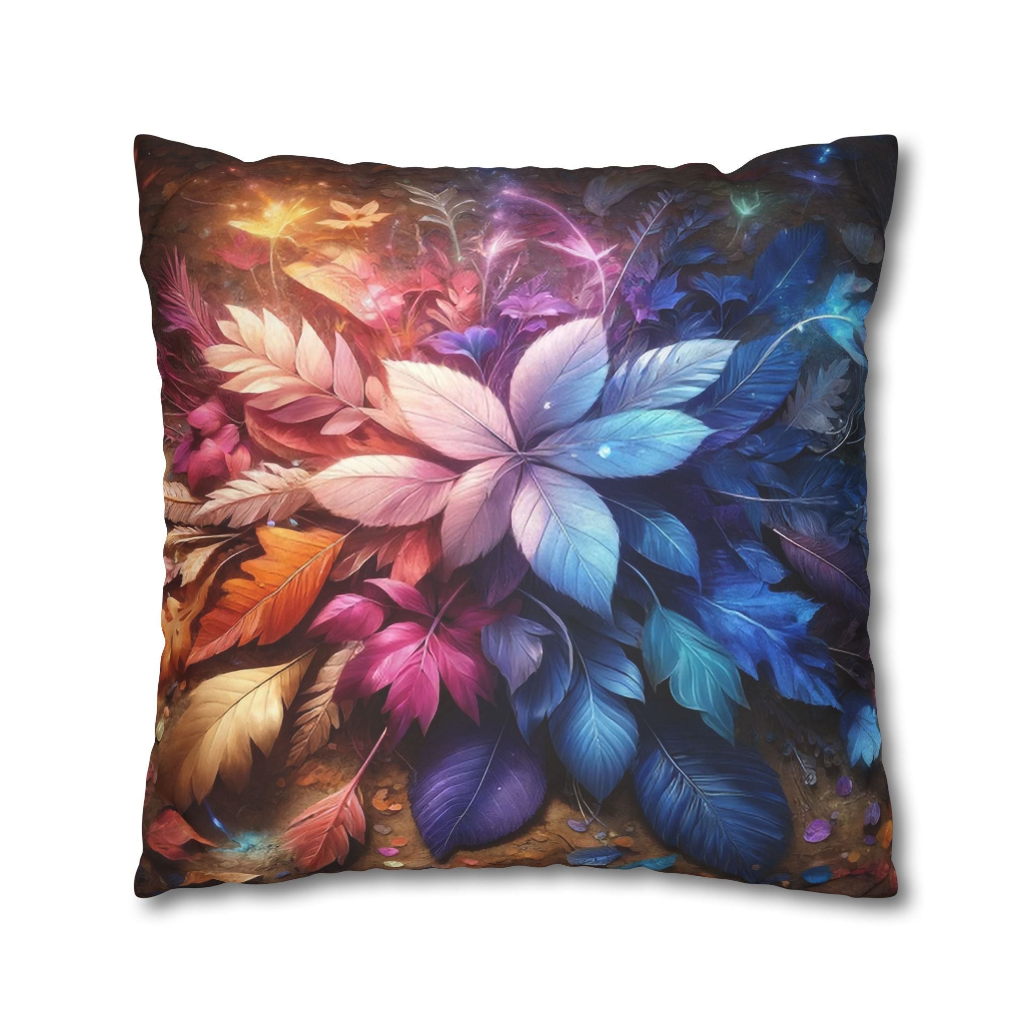 Magical leaves, pastel coloured - Suede Square Pillowcase