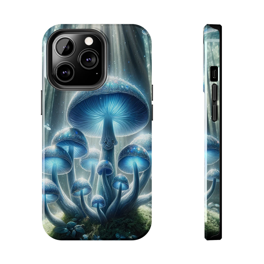 Light blue mushrooms - Tough Phone Case