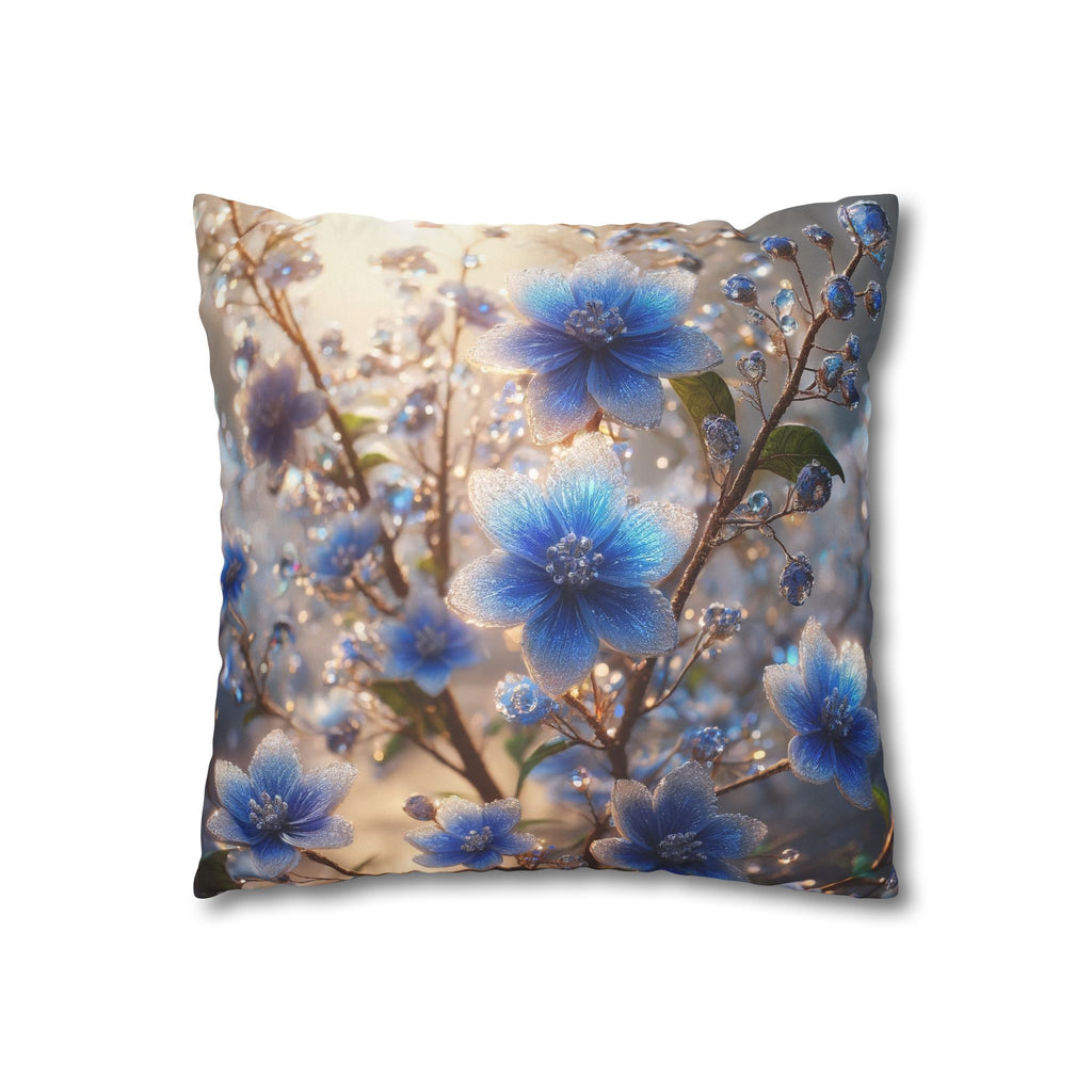 Blue flowers (in sunlight) - Suede Square Pillowcase