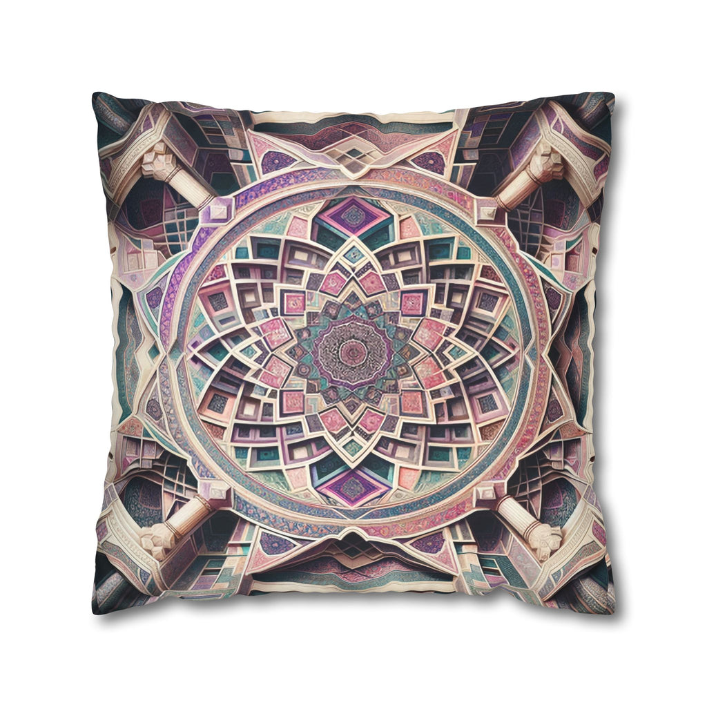 Persian Art (purple-grey) - Suede Square Pillowcase