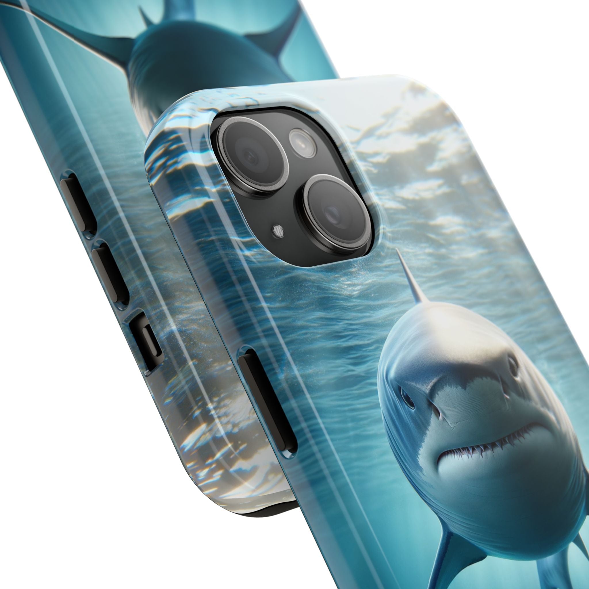 Curious shark - Tough Phone Case