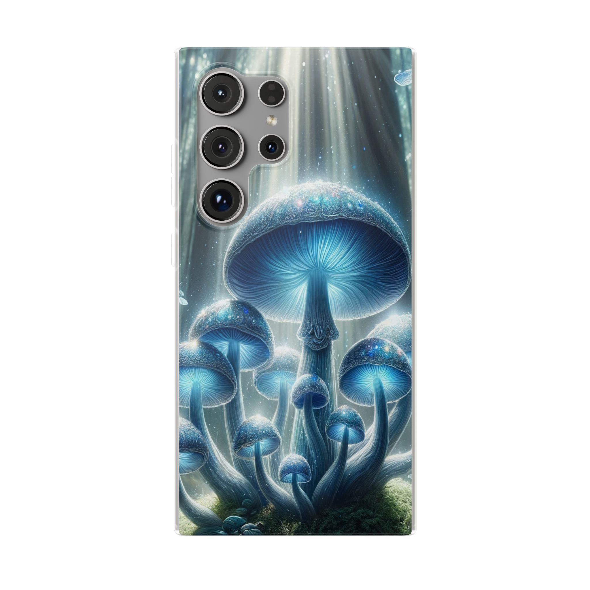 Lightblue mushrooms - Flexi Case (Samsung only)