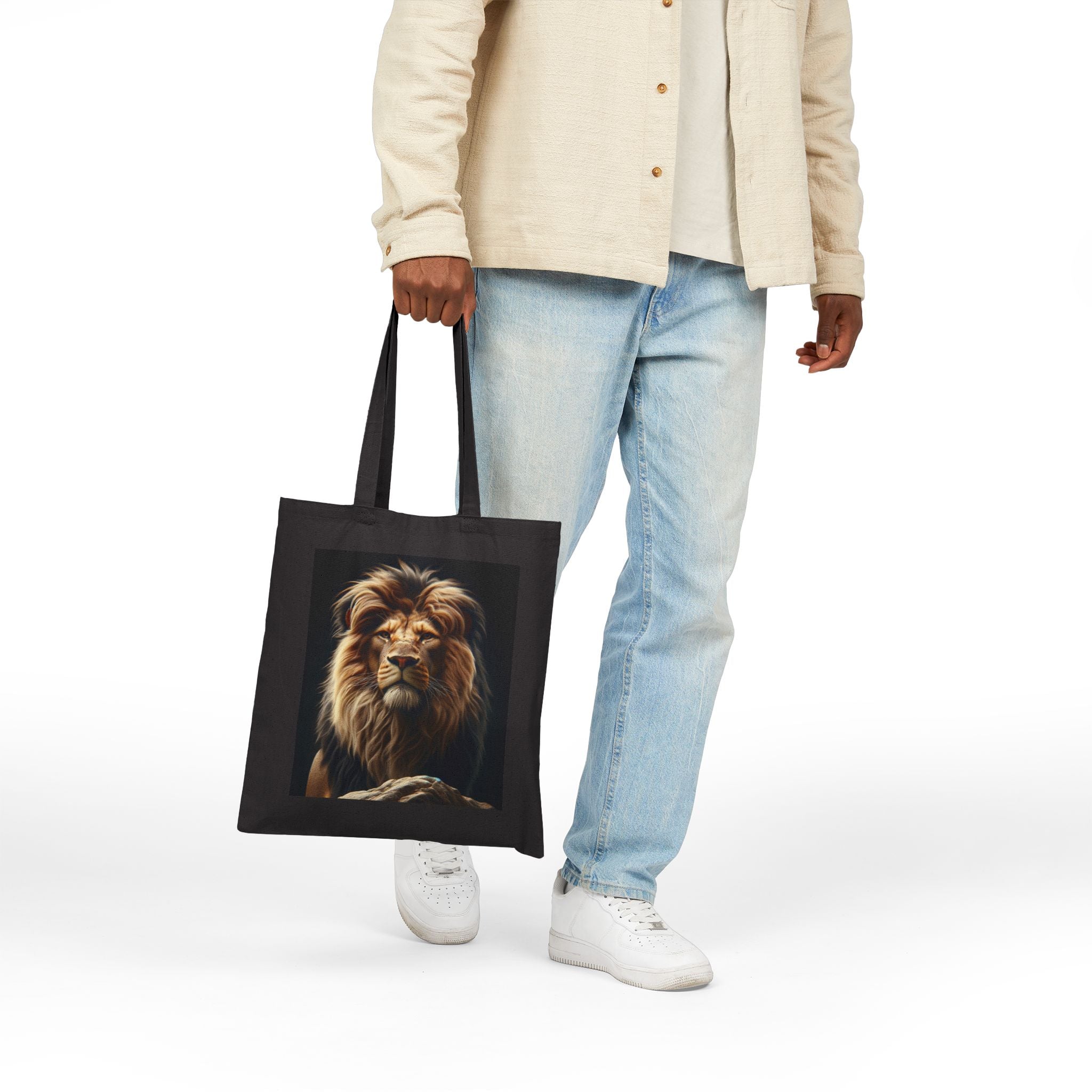 Majestic Lion - Cotton Canvas Tote Bag