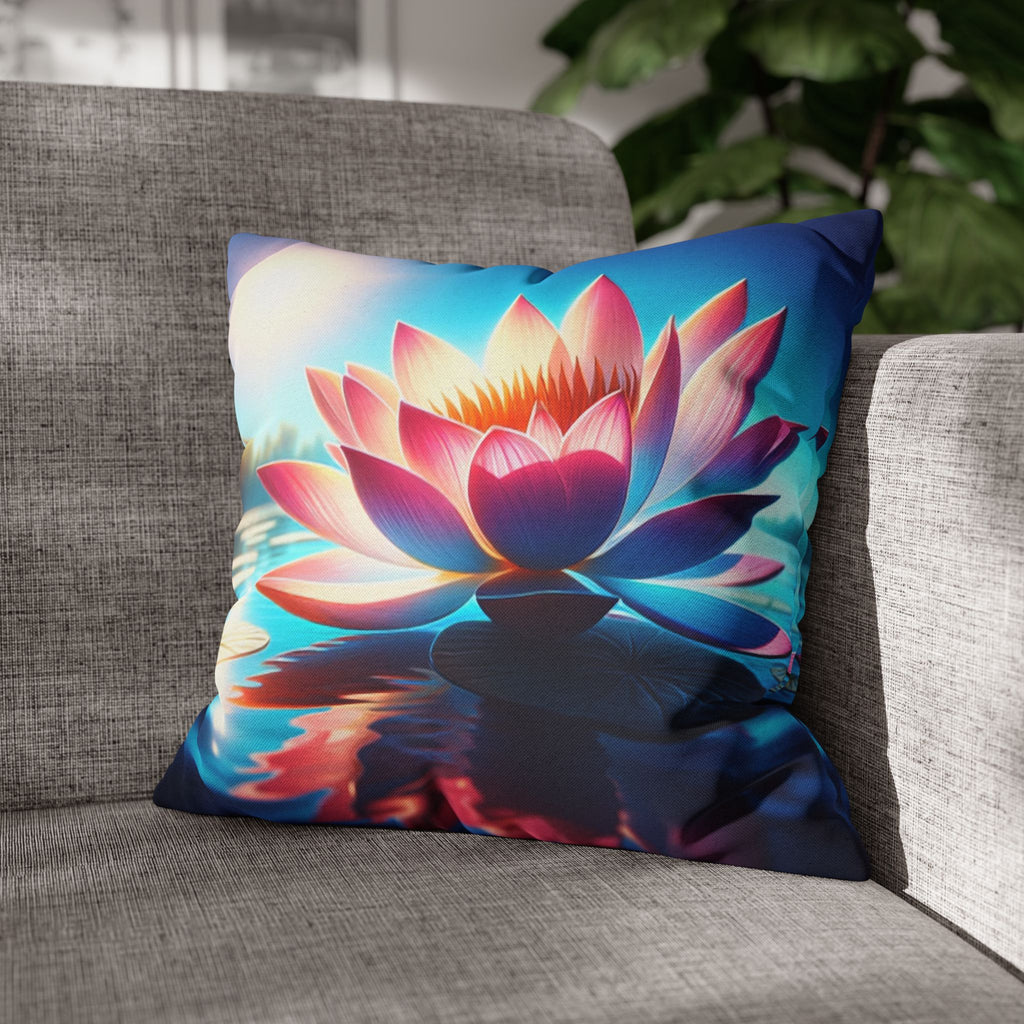 Big lotus flower - Polyester Square Pillowcase