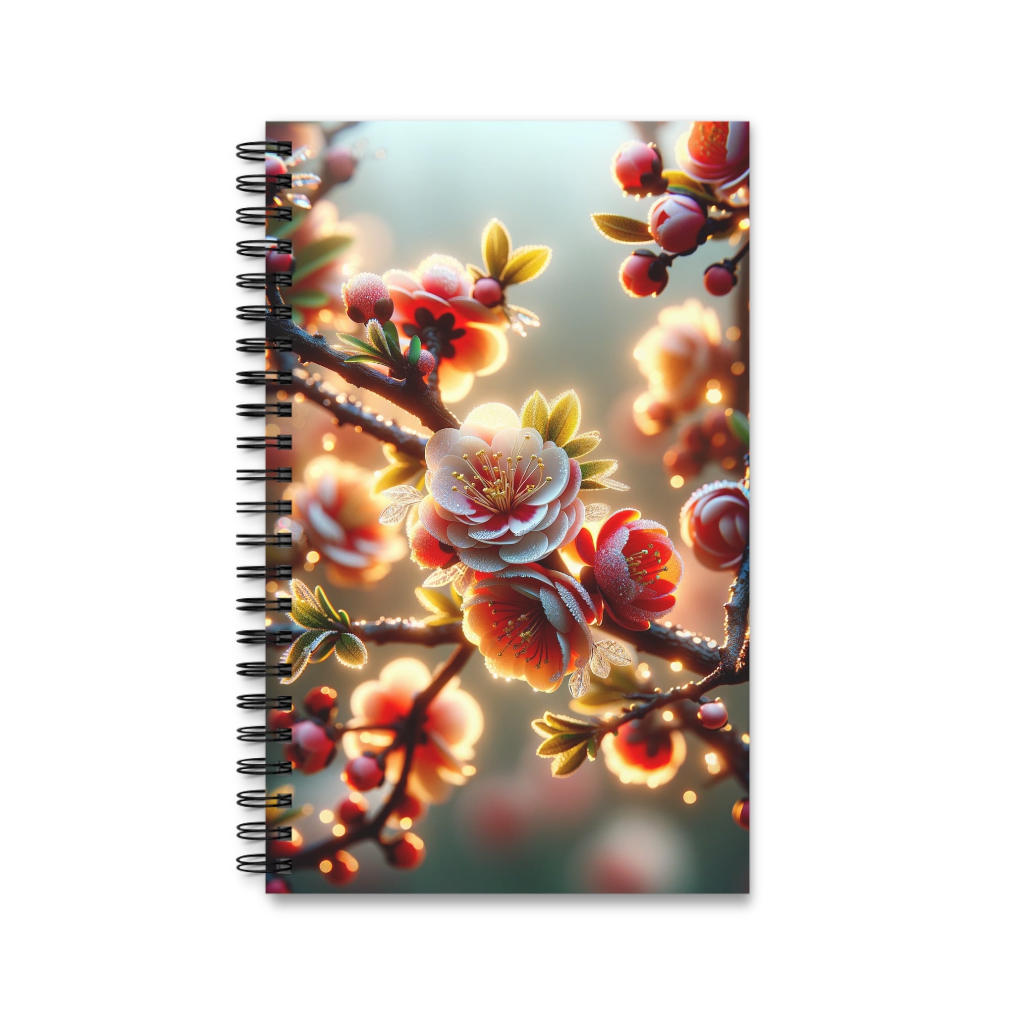 Red and white diamond flowers (3) - Spiral Journal