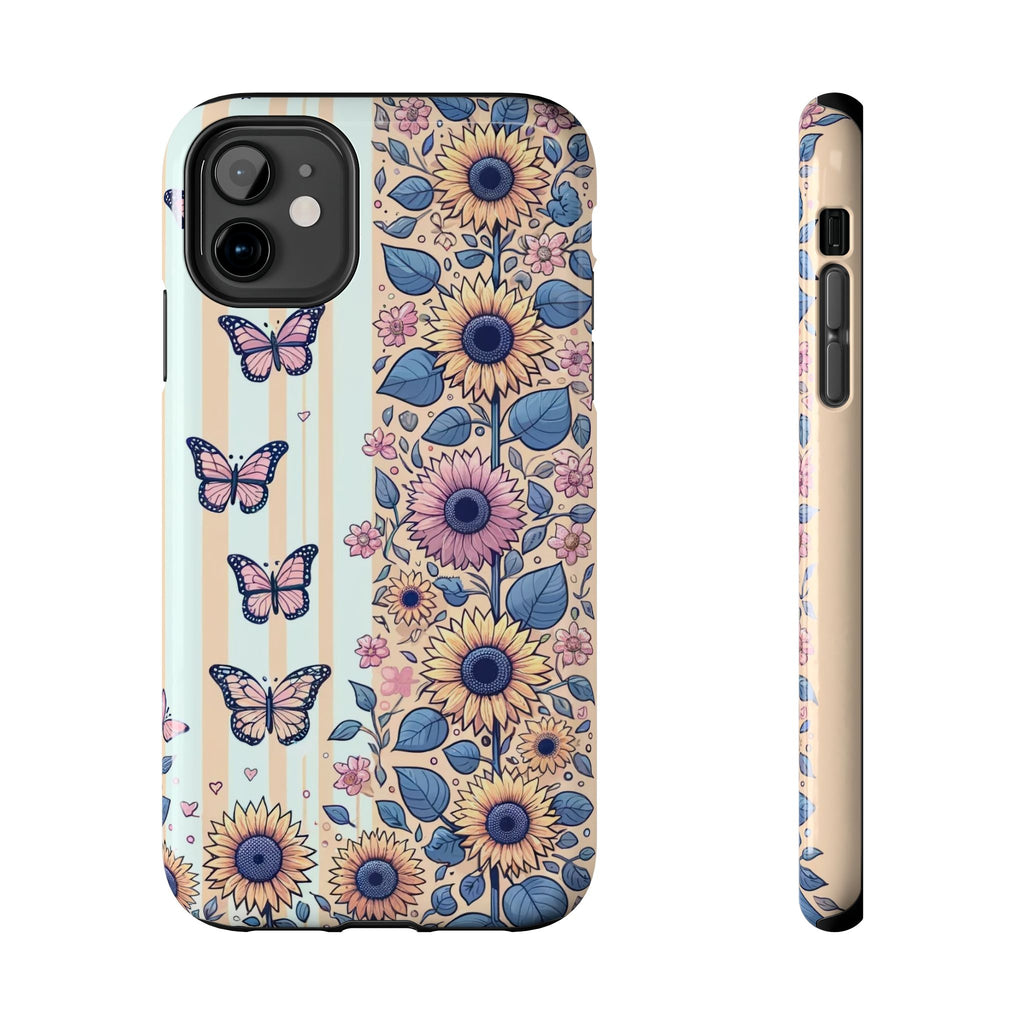 Butterflies and Sunflowers - Tough Phone Case