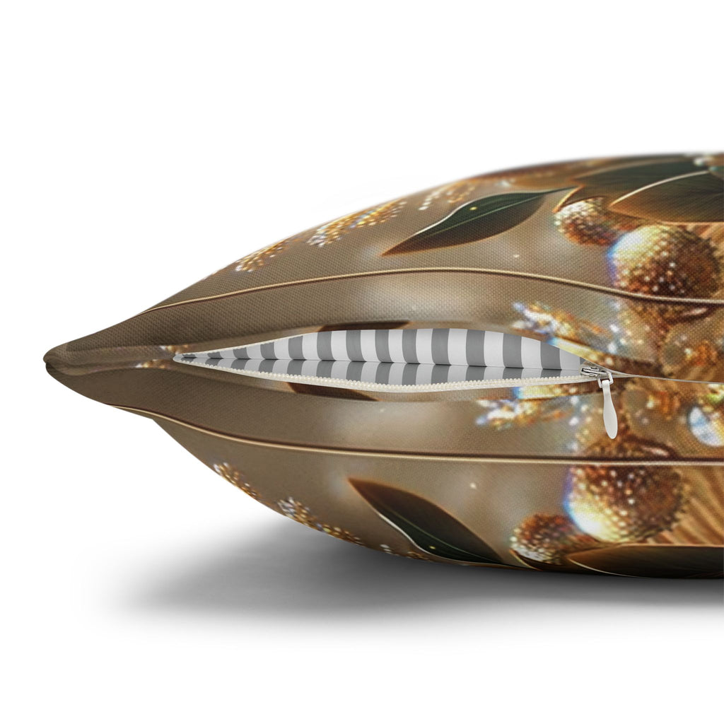 Black-golden Bouquet (2) - Polyester Square Pillowcase