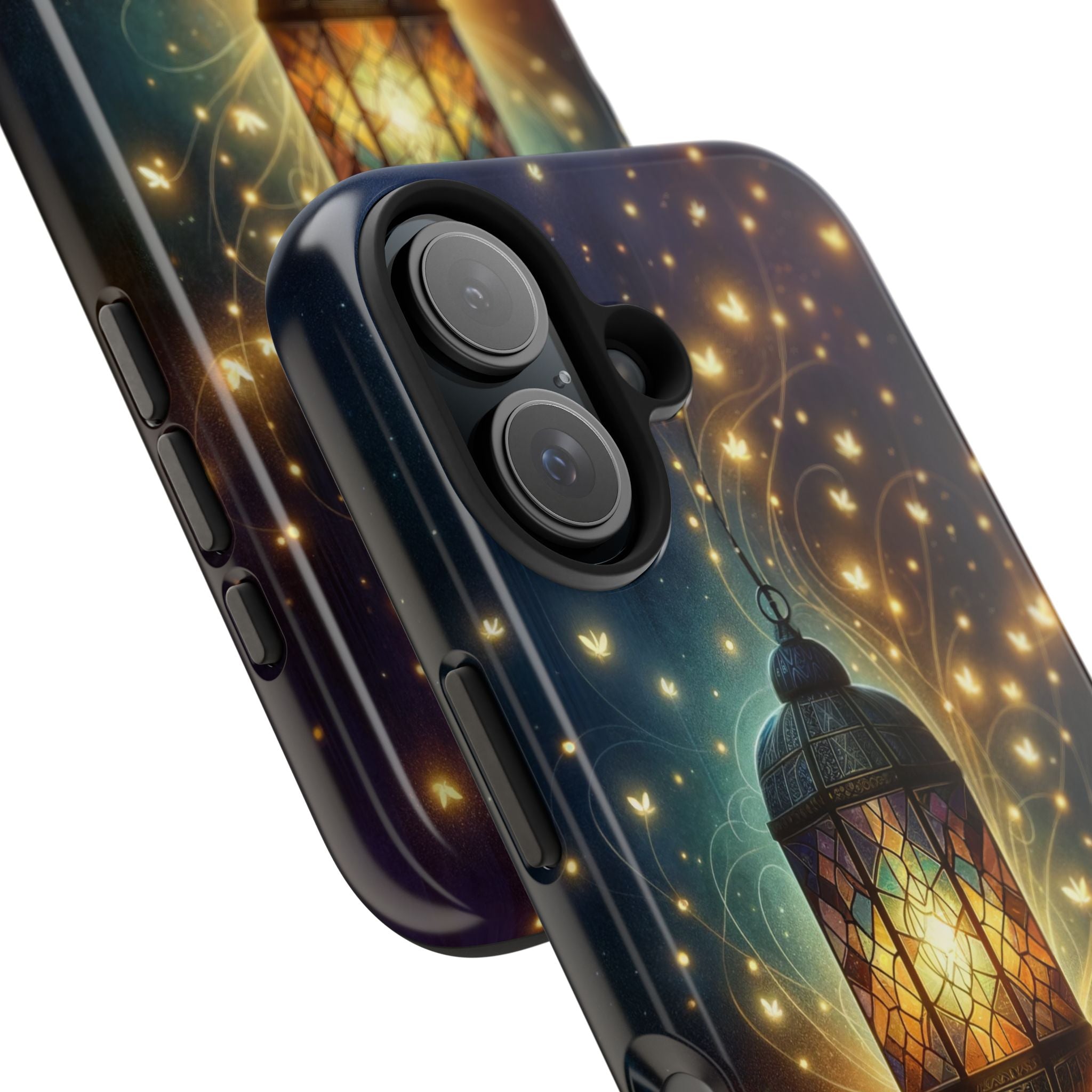 Fireflies around lamp - Tough Phone Case