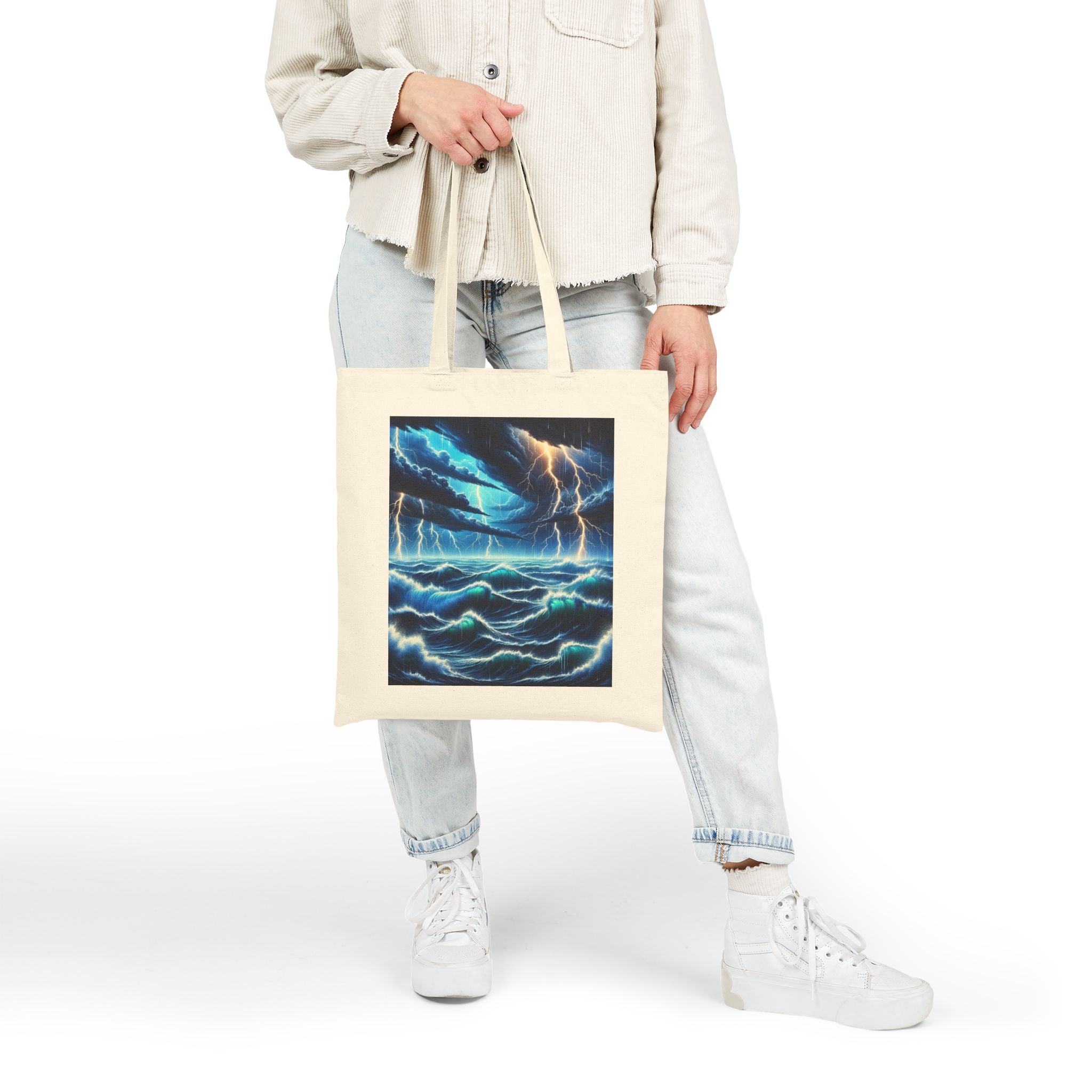 Stormy Ocean - Cotton Canvas Tote Bag