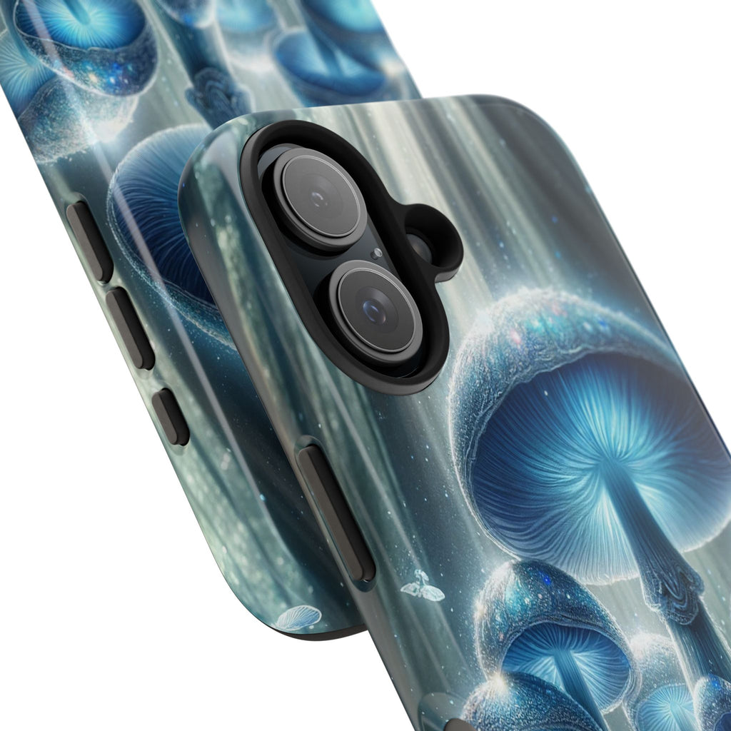 Light blue mushrooms - Tough Phone Case
