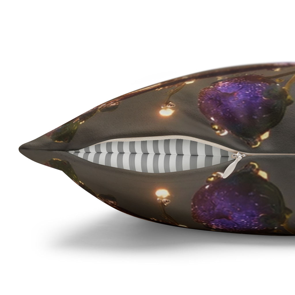 Purple and white flowers - Suede Square Pillowcase