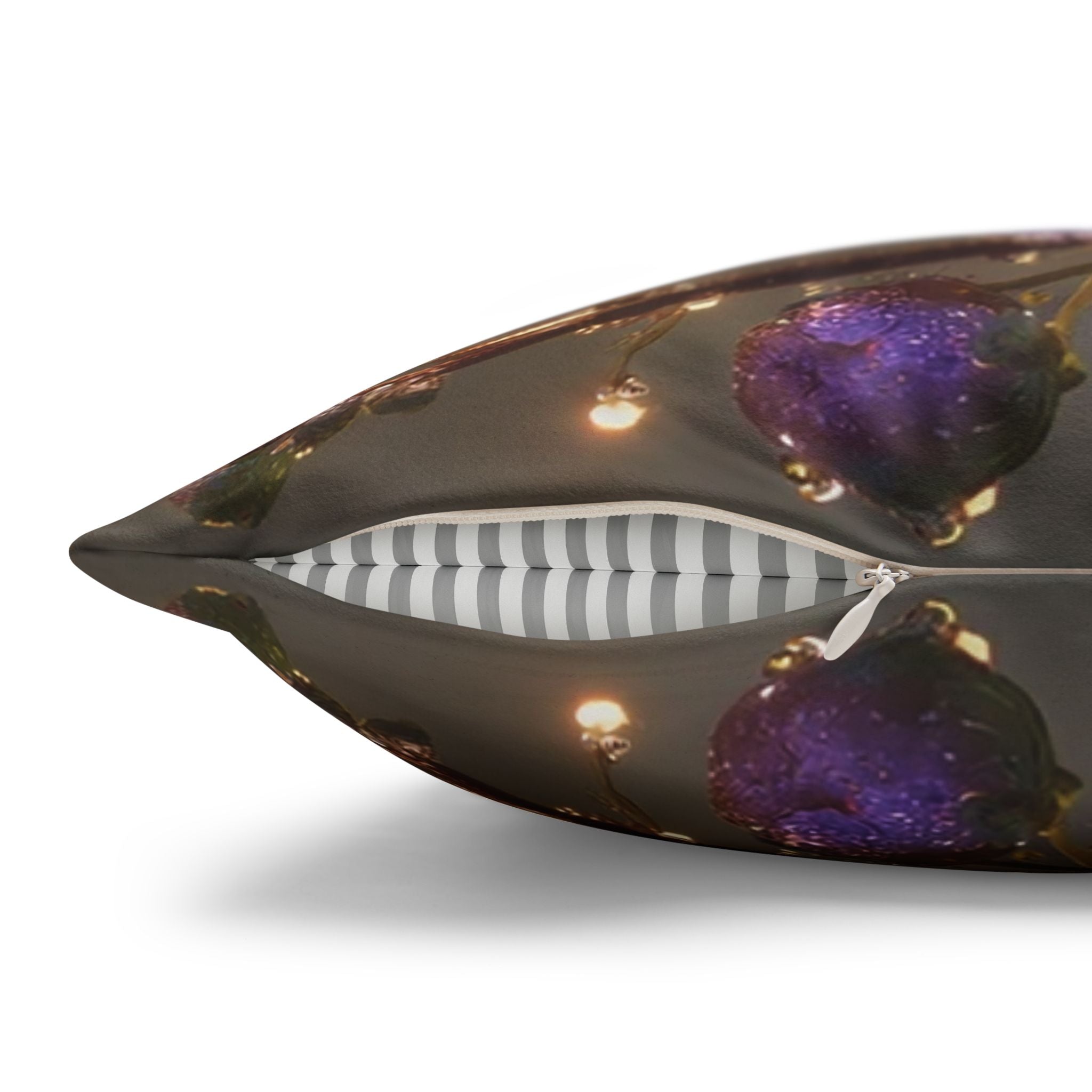 Purple and white flowers - Suede Square Pillowcase