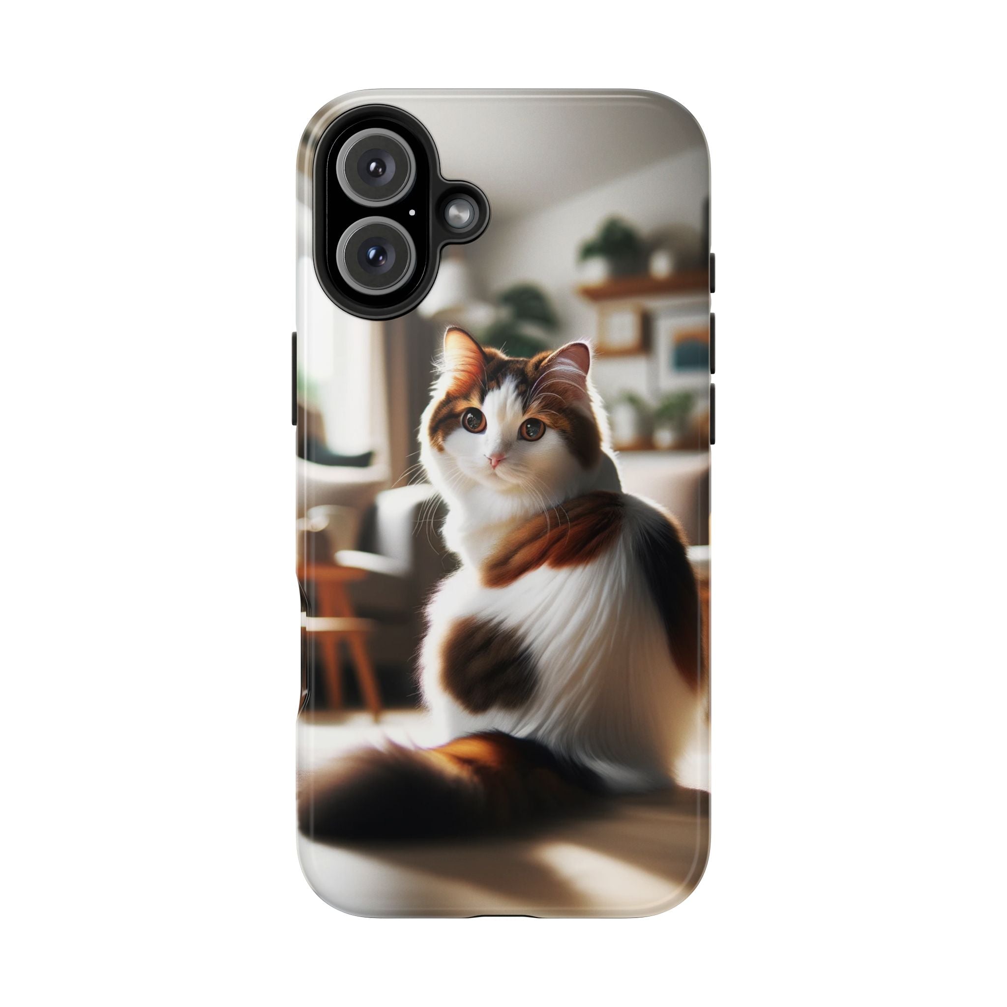 White-brown cat - Tough Phone Case