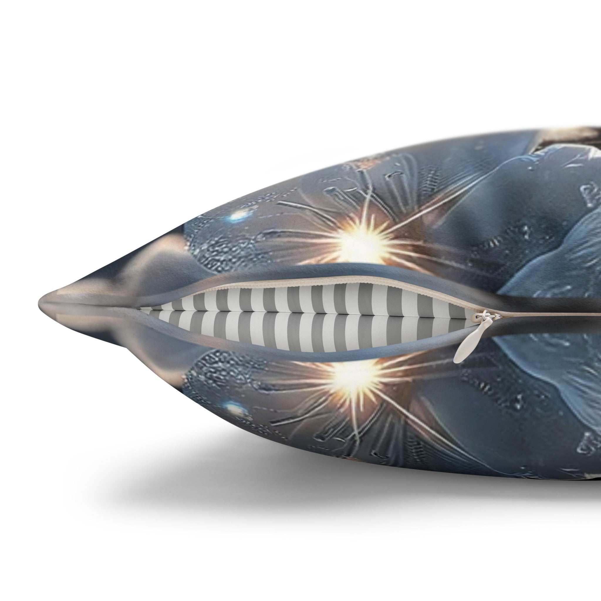 White, diamond flowers (5) - Suede Square Pillowcase