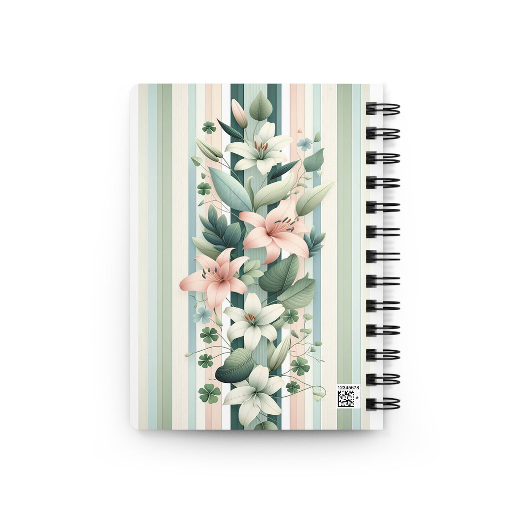 Bouquet of lilies with stripes - Spiral Notebook