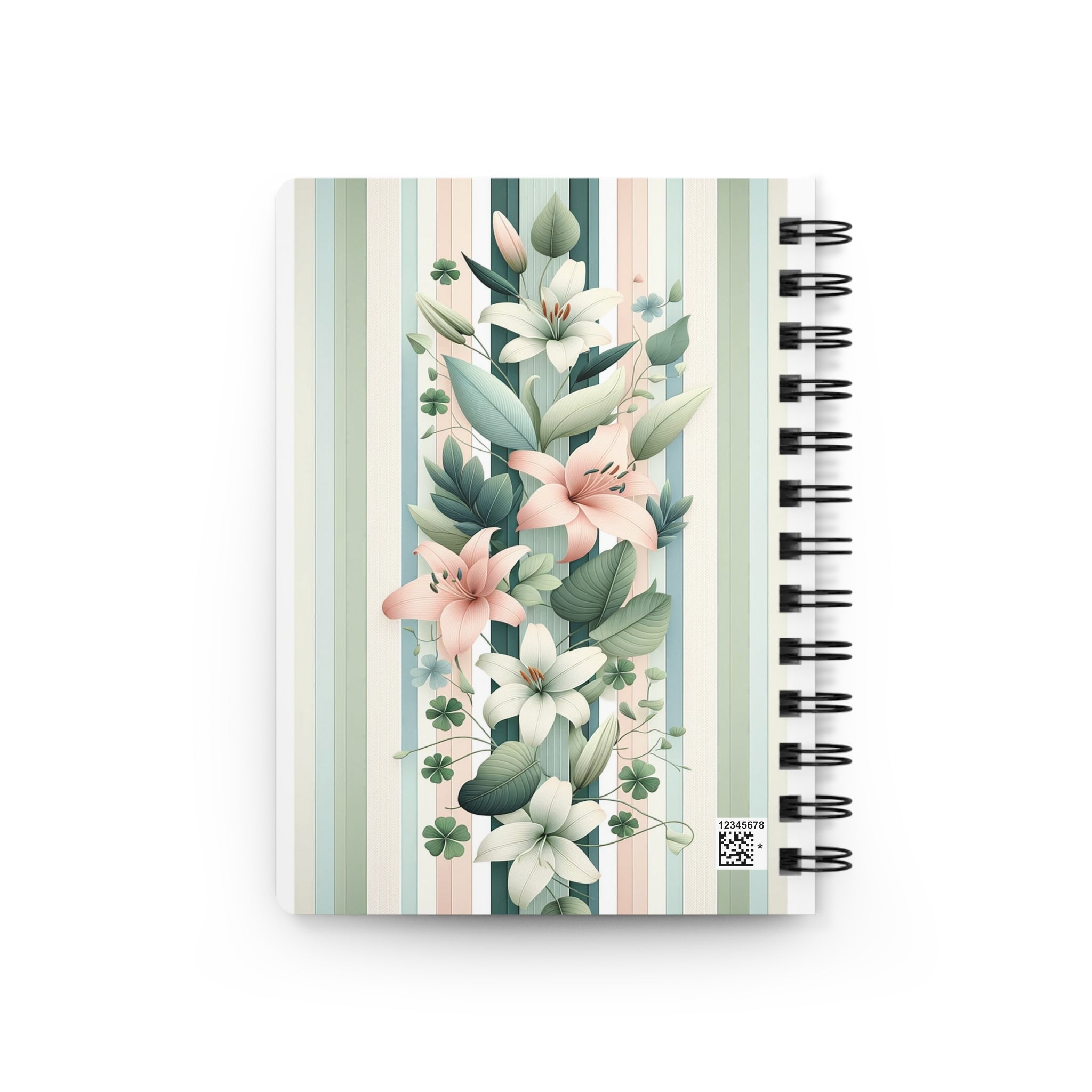 Bouquet of lilies with stripes - Spiral Notebook