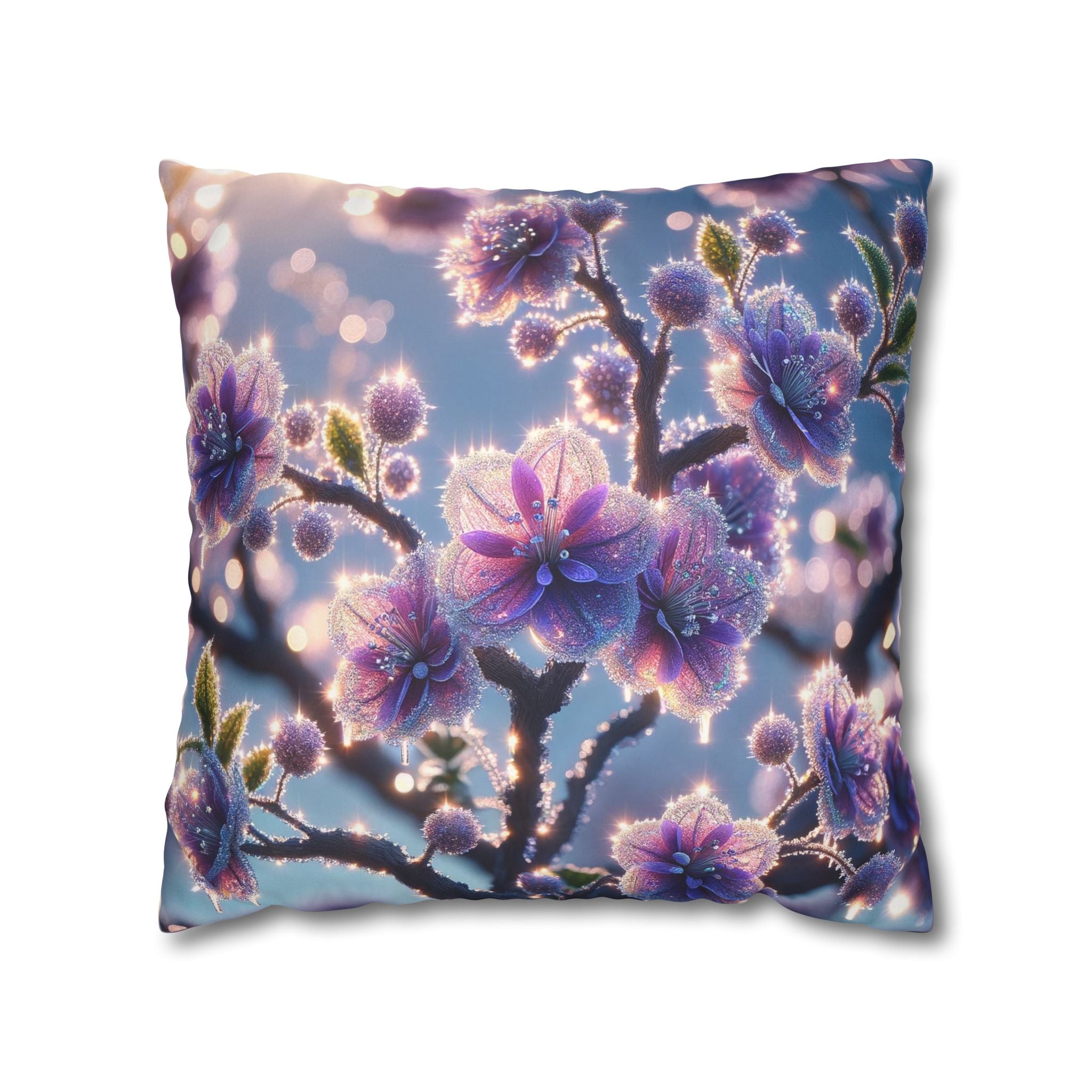 Purple flowers (in bright daylight) - Suede Square Pillowcase