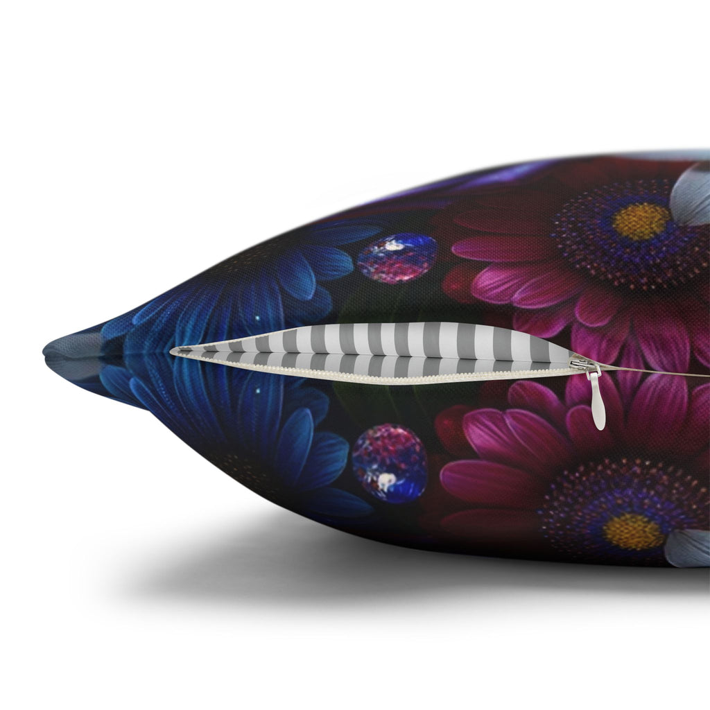 Colourful Bouquet (big flowers) - Polyester Square Pillowcase