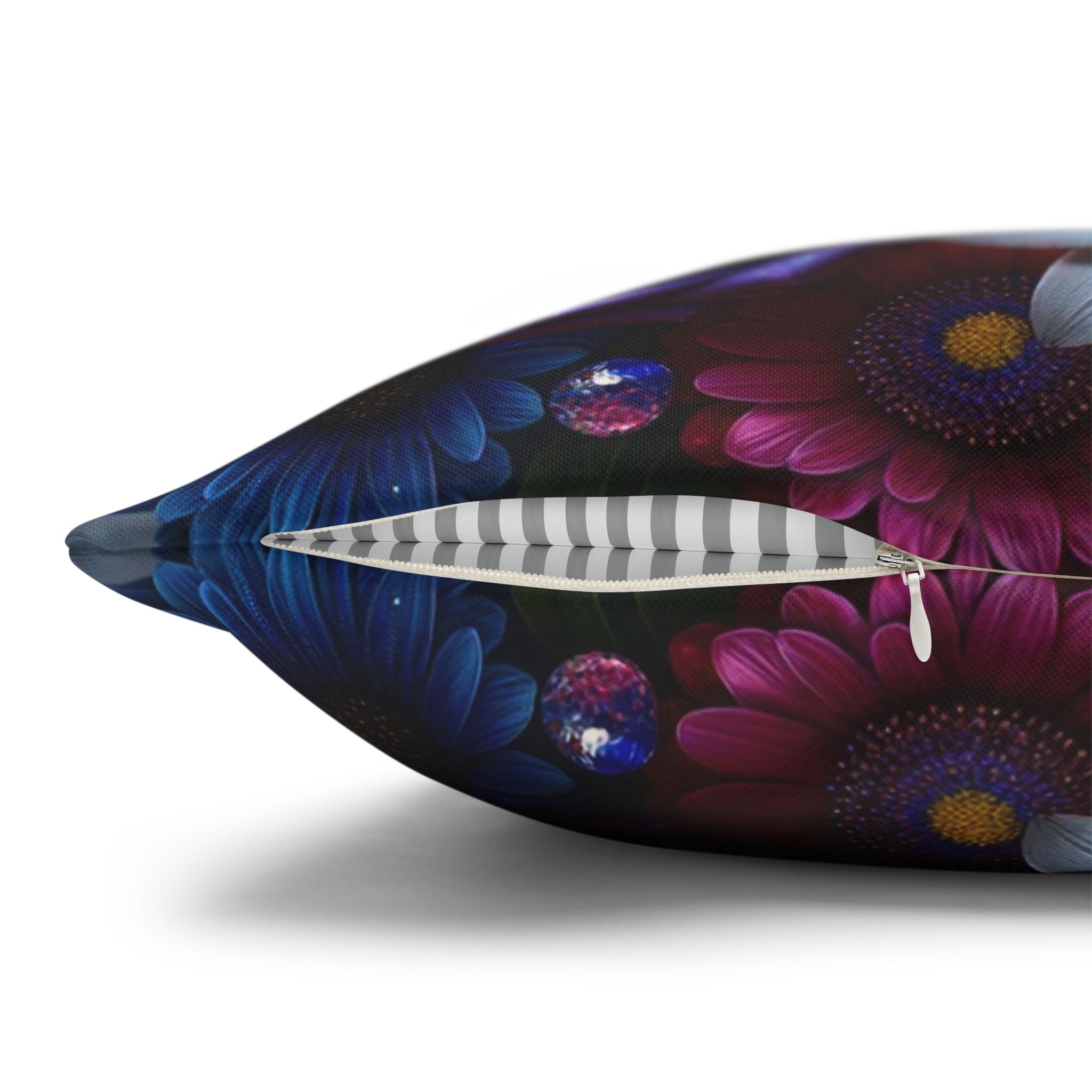 Colourful Bouquet (big flowers) - Polyester Square Pillowcase