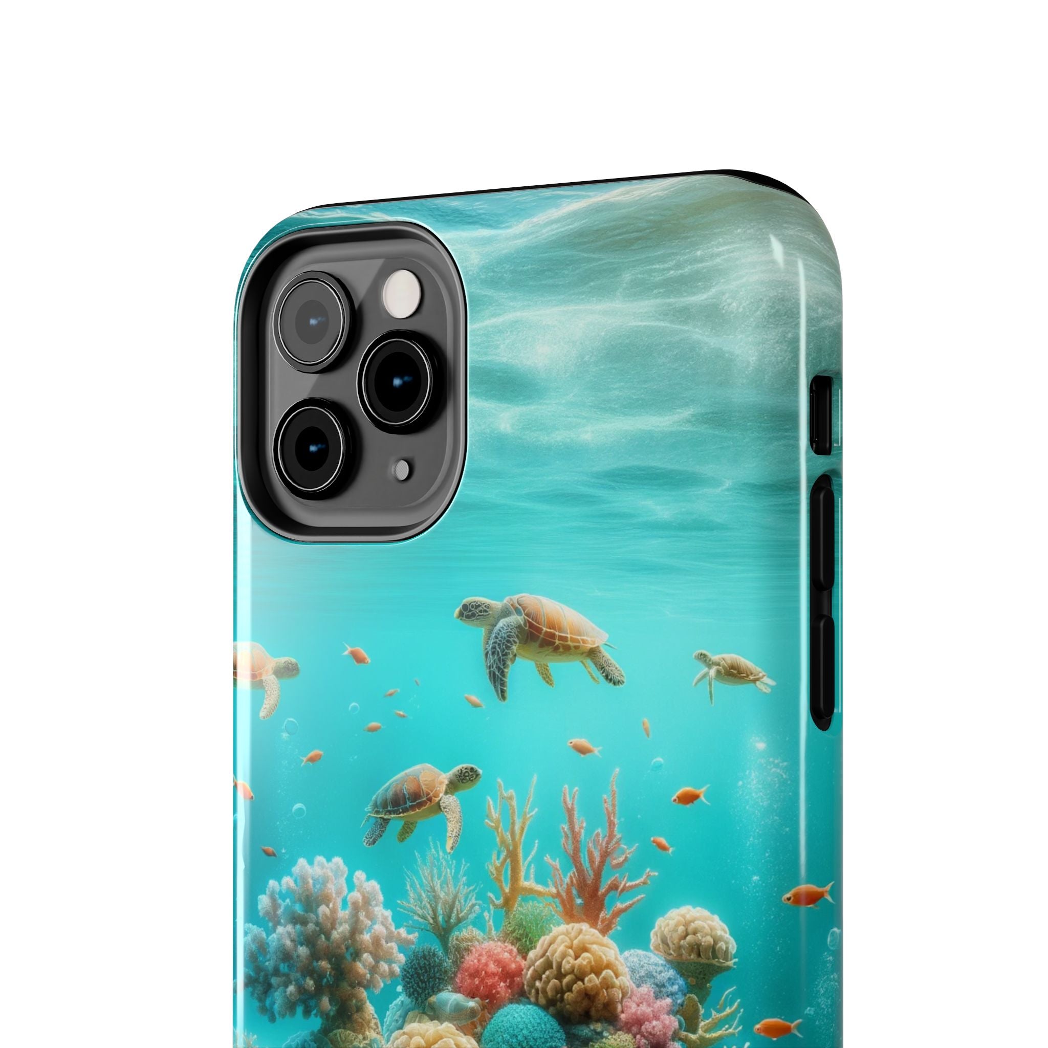 Phone Cases - Turtles on Coral Reef Design