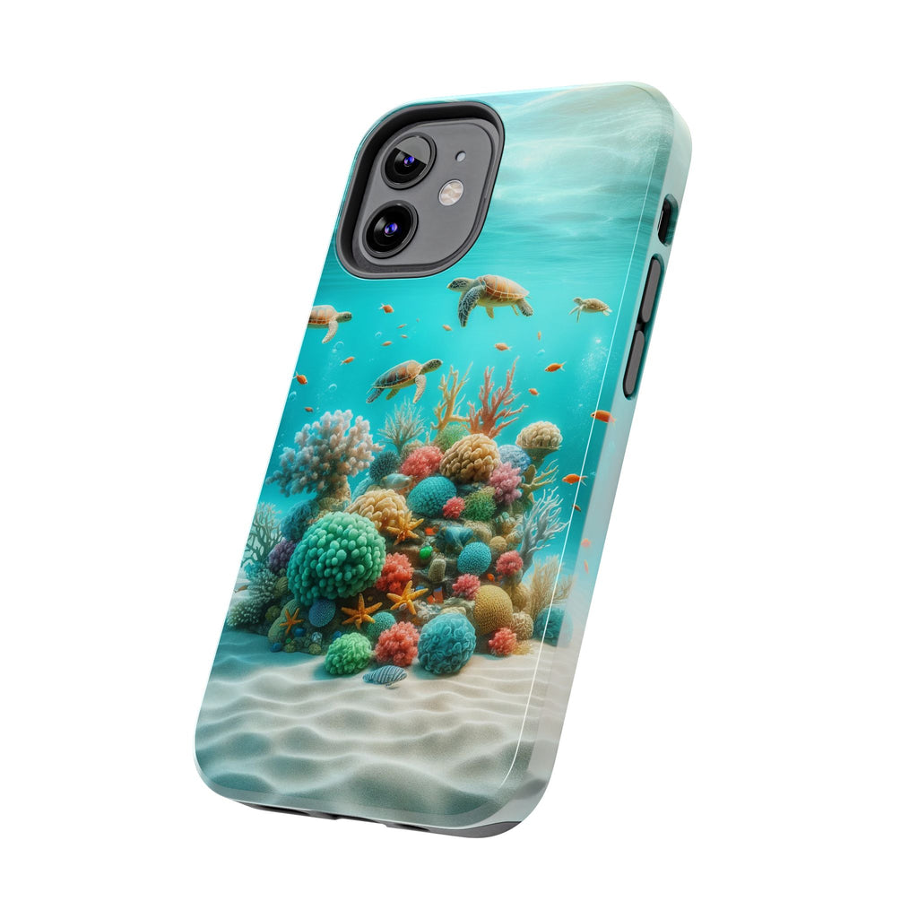 Phone Cases - Turtles on Coral Reef Design