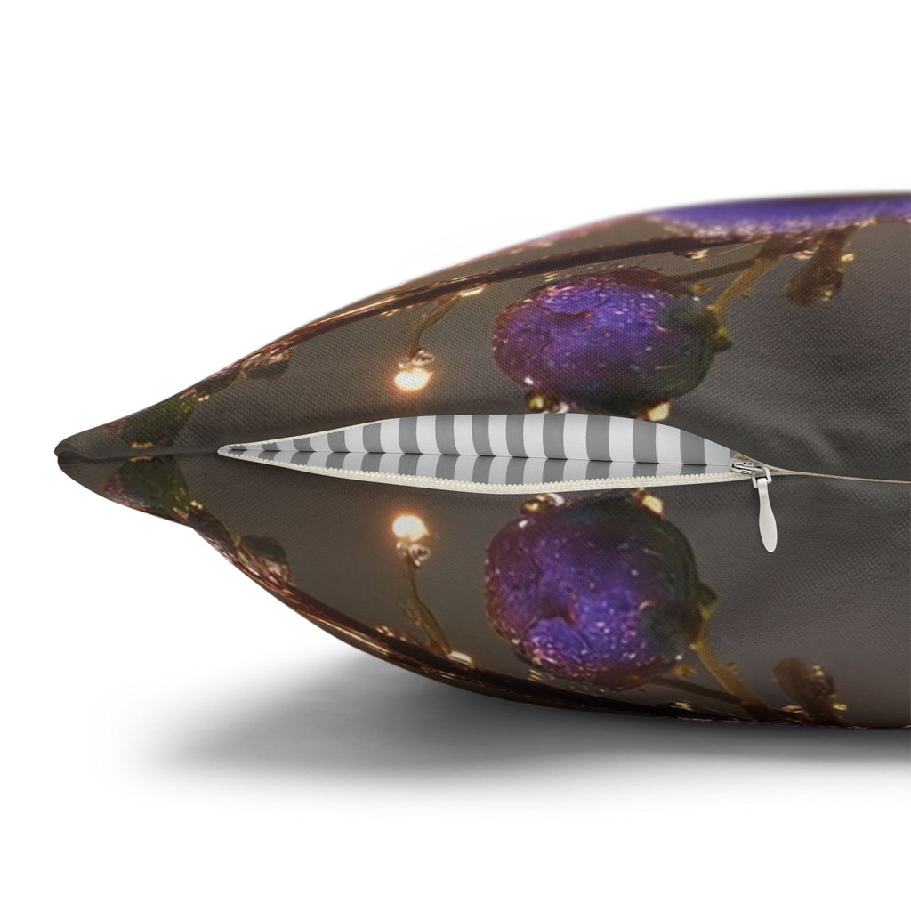 White-lavender flowers - Polyester Square Pillowcase