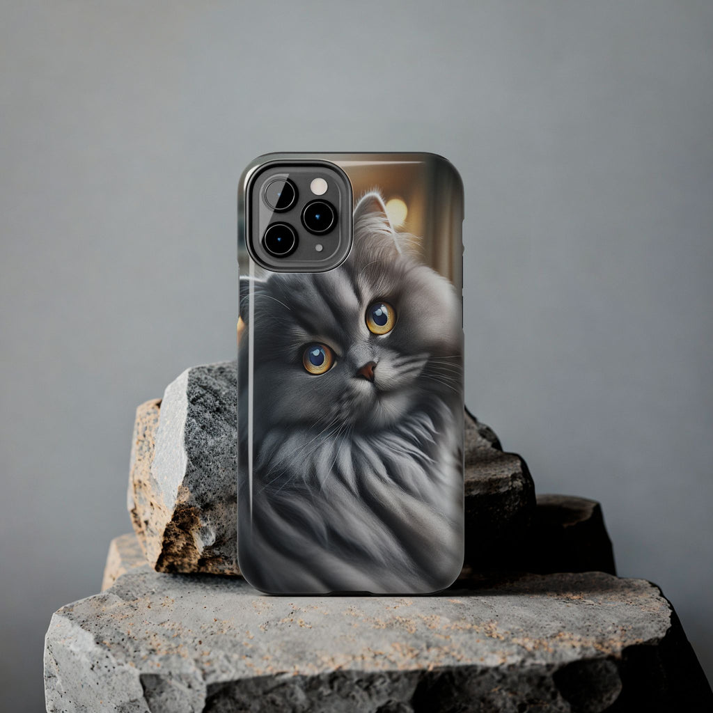 Grey cat - Tough Phone Case