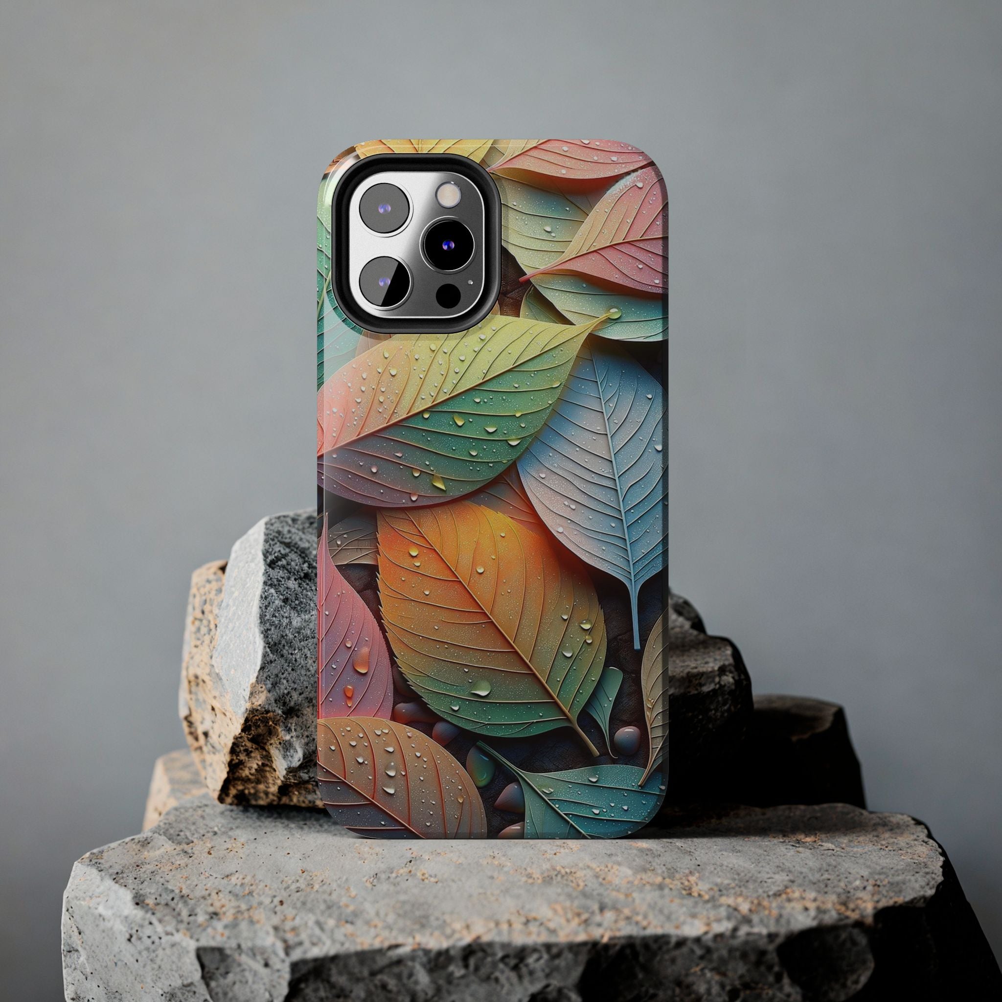 Pastel coloured leaves - Tough Phone Case