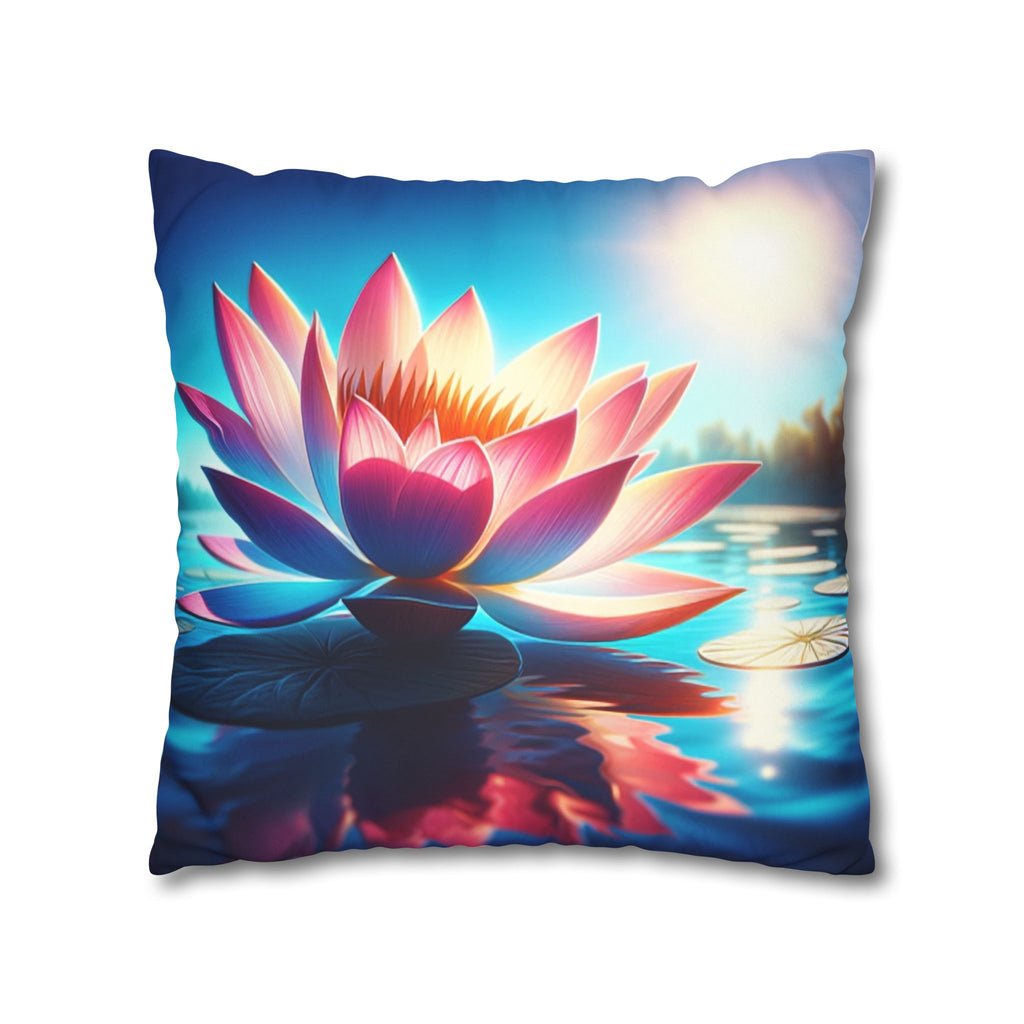 A big lotus flower - Suede Square Pillowcase