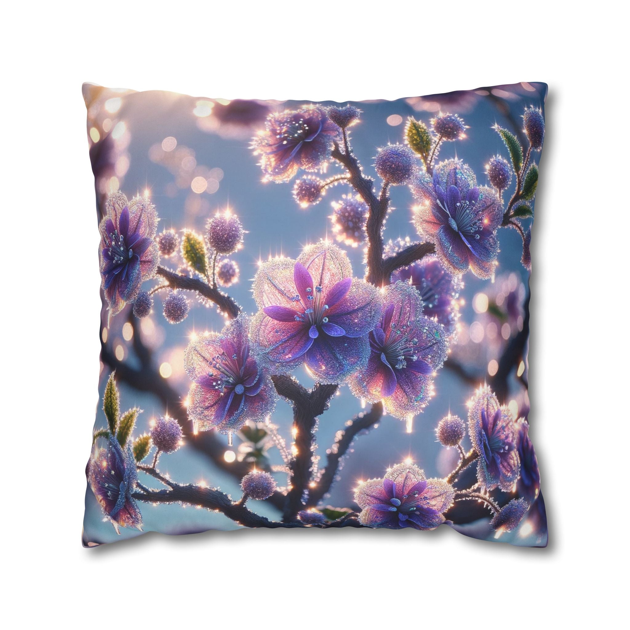 Purple flowers (in bright daylight) - Suede Square Pillowcase
