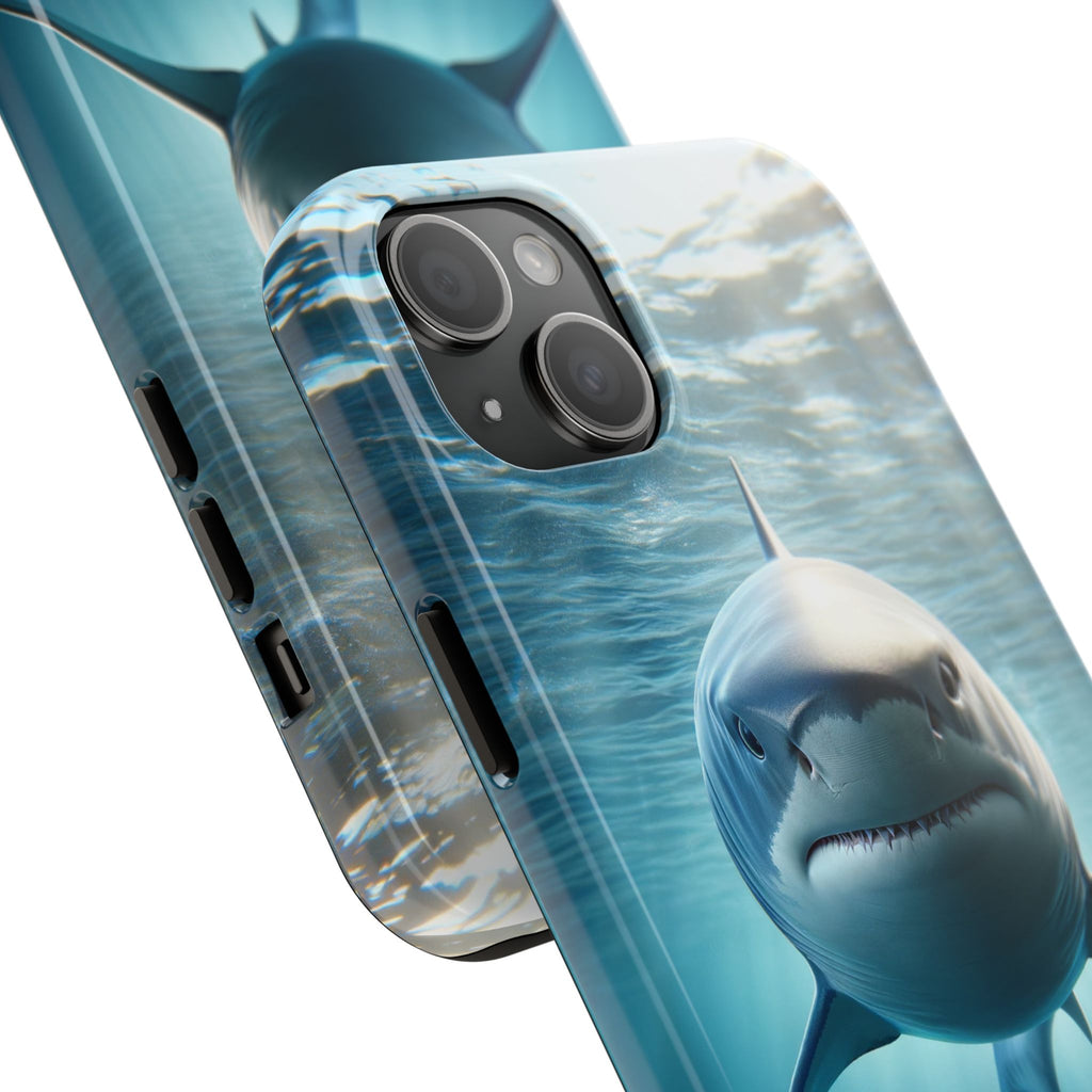 Curious shark - Tough Phone Case