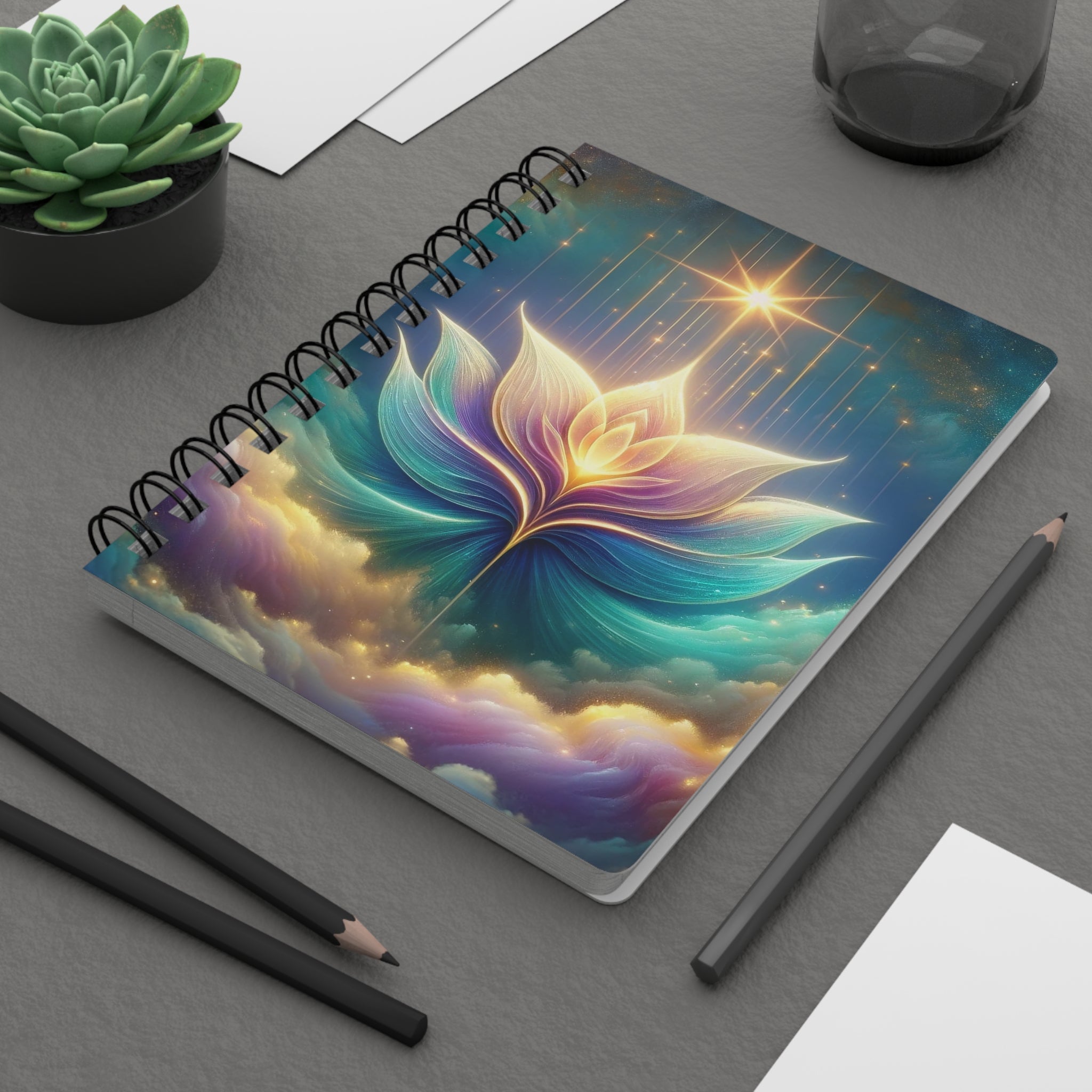 Sparkling flower - Spiral Notebook