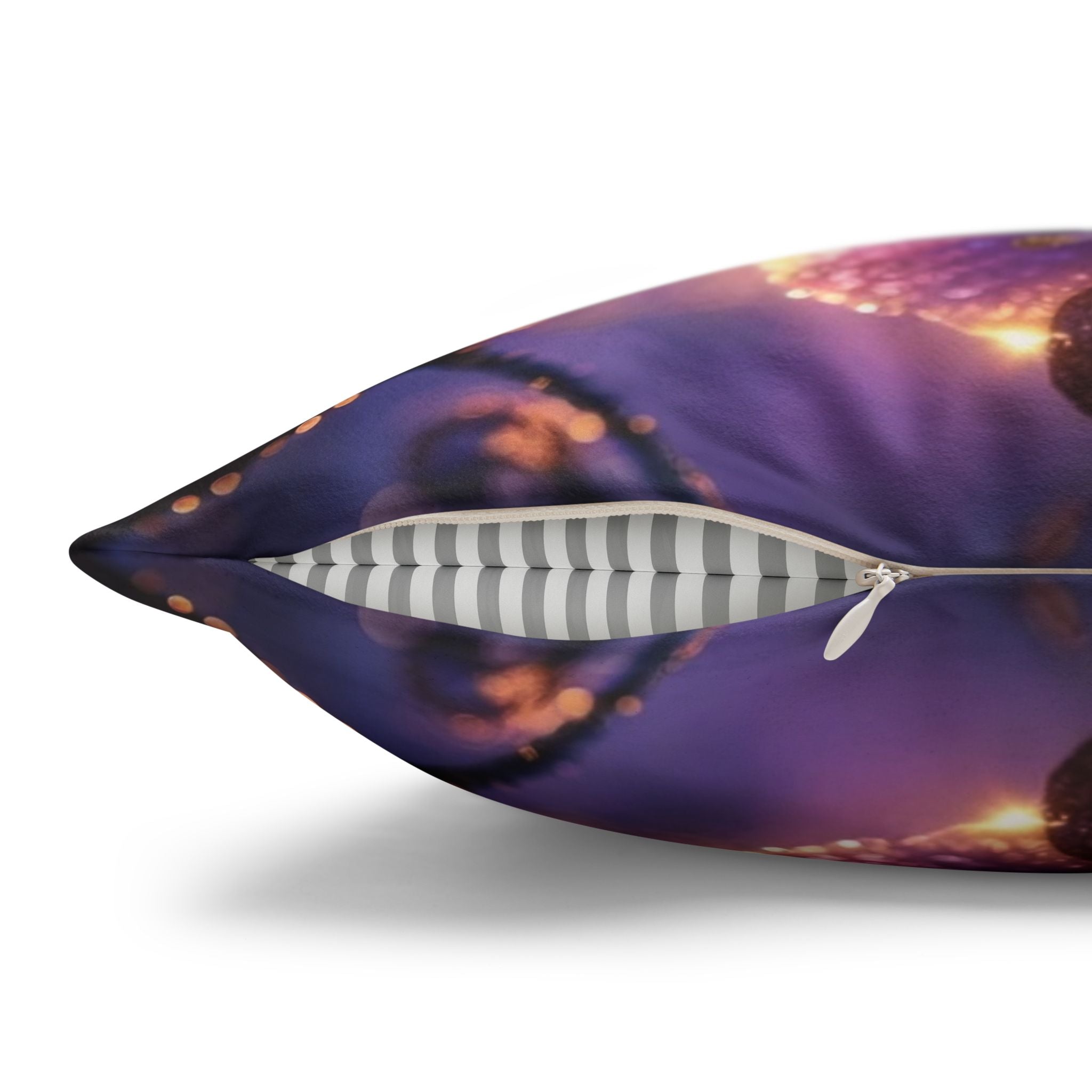 Lavender coloured flowers - Suede Square Pillowcase