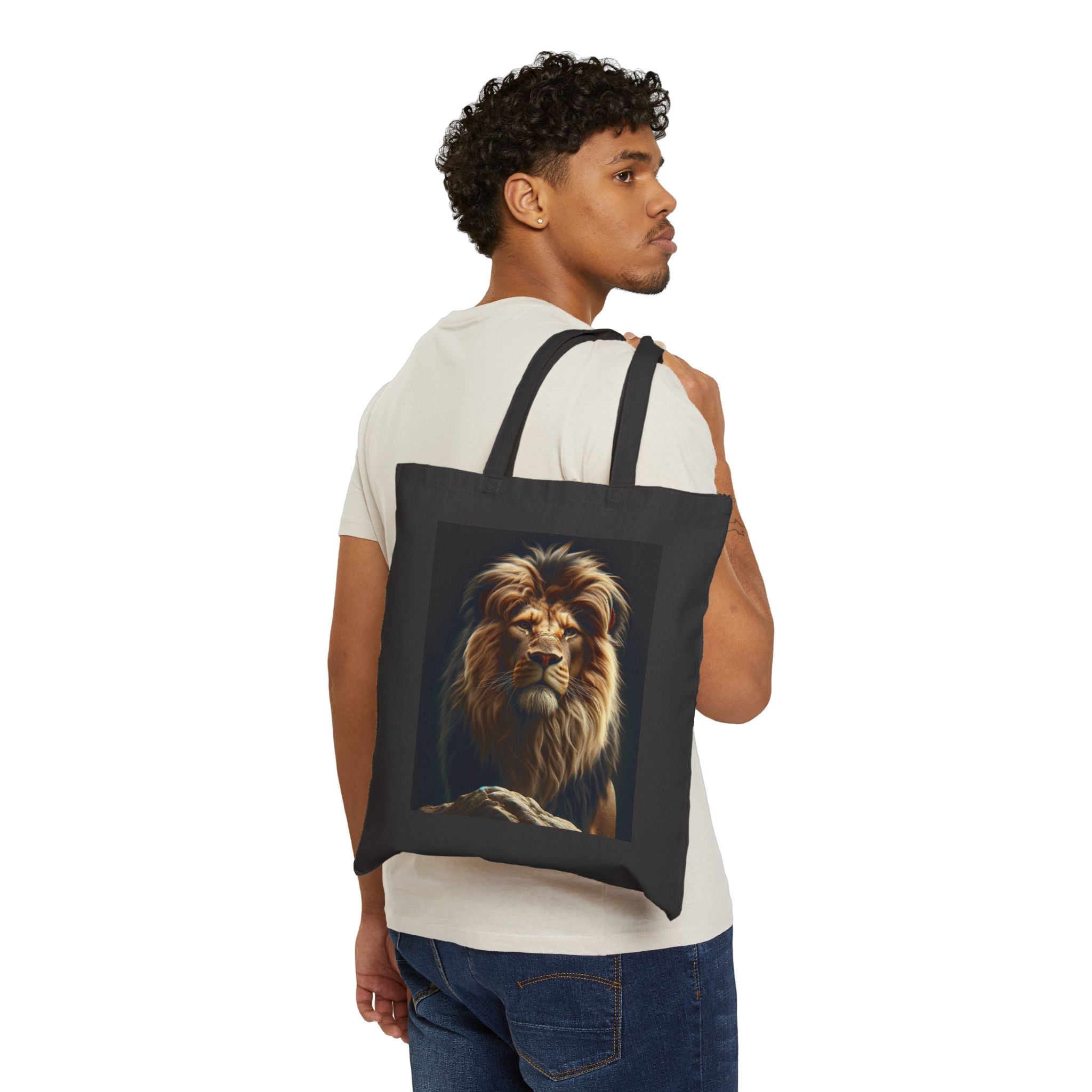 Majestic Lion - Cotton Canvas Tote Bag